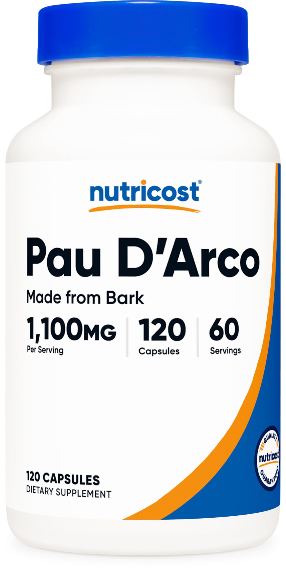 Foto 2 pulgar | Suplemento Nutricost Pau D'arco Inner Bark 1100 Mg 120 Cápsulas - Venta Internacional.