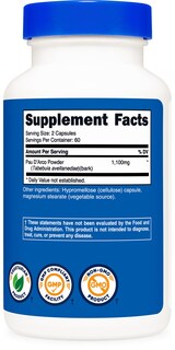 Foto 5 | Suplemento Nutricost Pau D'arco Inner Bark 1100 Mg 120 Cápsulas - Venta Internacional.