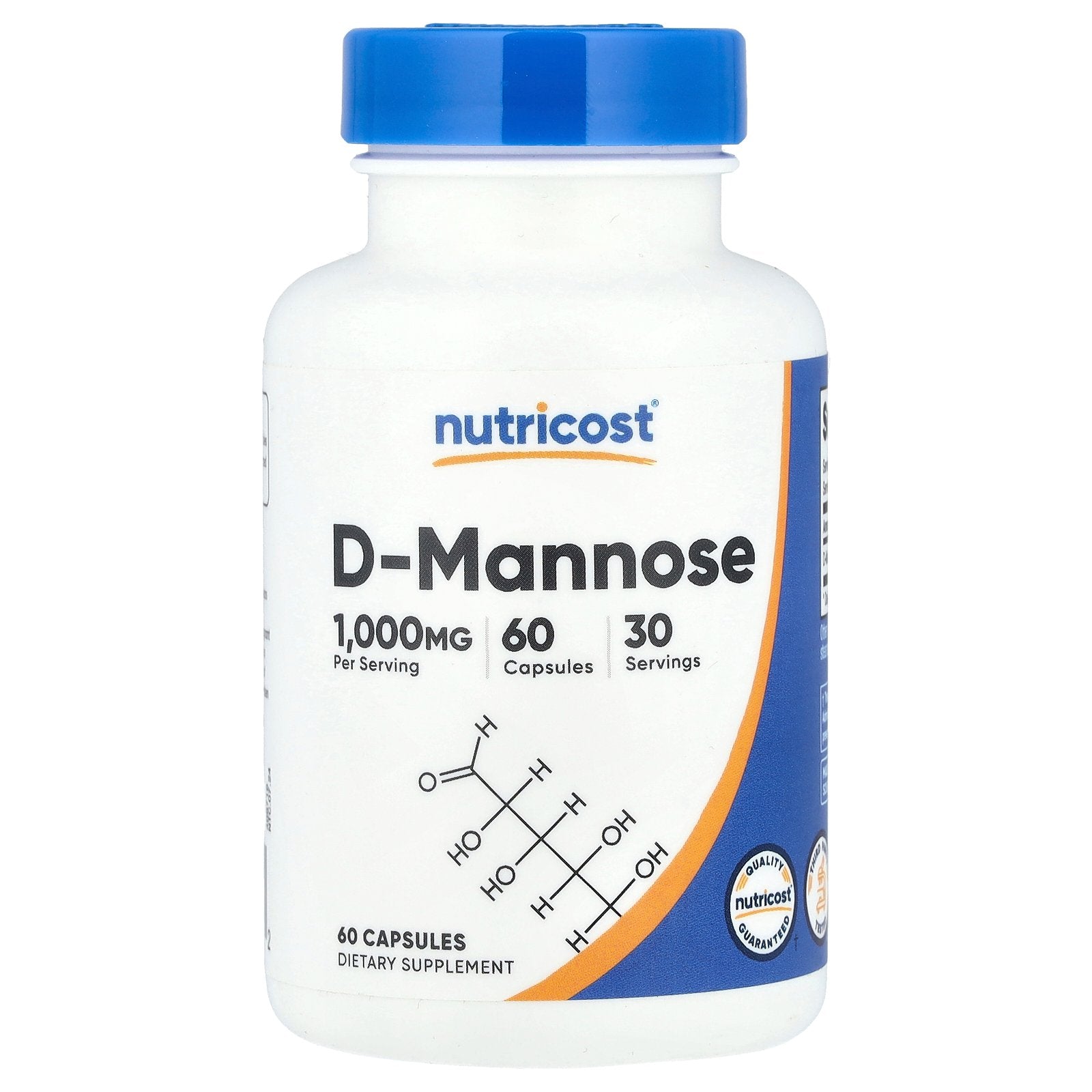Foto 2 pulgar | Suplemento Nutricost D-manose 60 Cápsulas (500 Mg/cápsula) - Venta Internacional.
