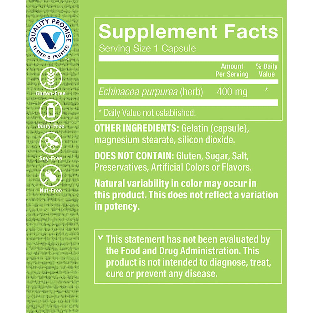 Foto 4 pulgar | Suplemento The Vitamin Shoppe Echinacea 400 Mg 300 Cápsulas - Venta Internacional.