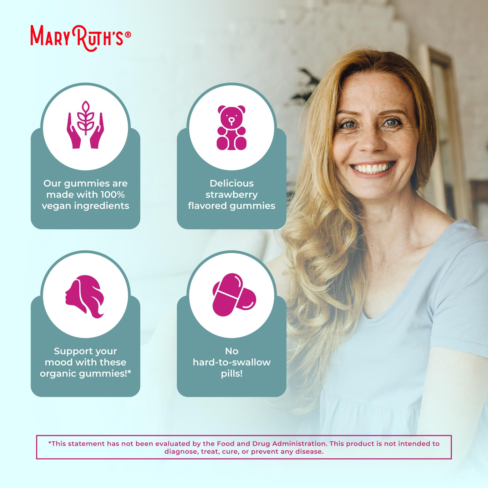 Foto 7 pulgar | Suplementos: Gomitas Orgánicas Para La Menopausia De Maryruth Para Mujeres Mayores De 40 Años - Venta Internacional.
