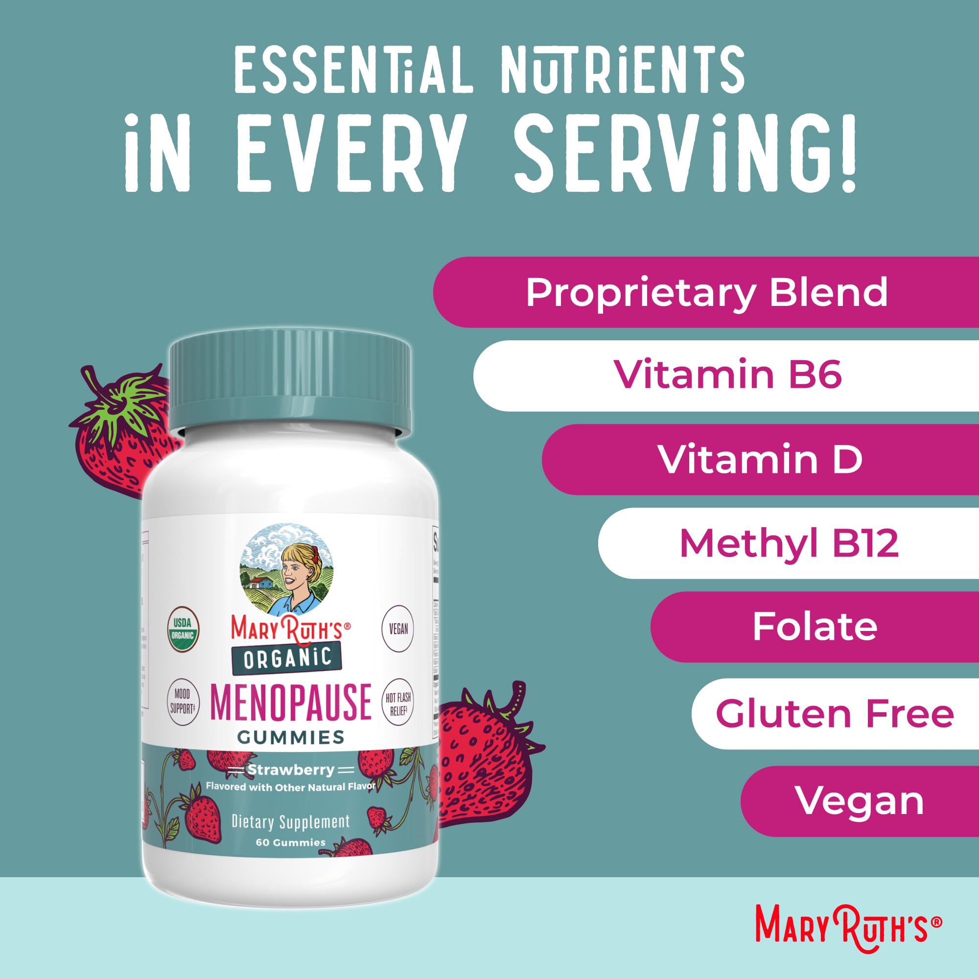 Foto 8 pulgar | Suplementos: Gomitas Orgánicas Para La Menopausia De Maryruth Para Mujeres Mayores De 40 Años - Venta Internacional.
