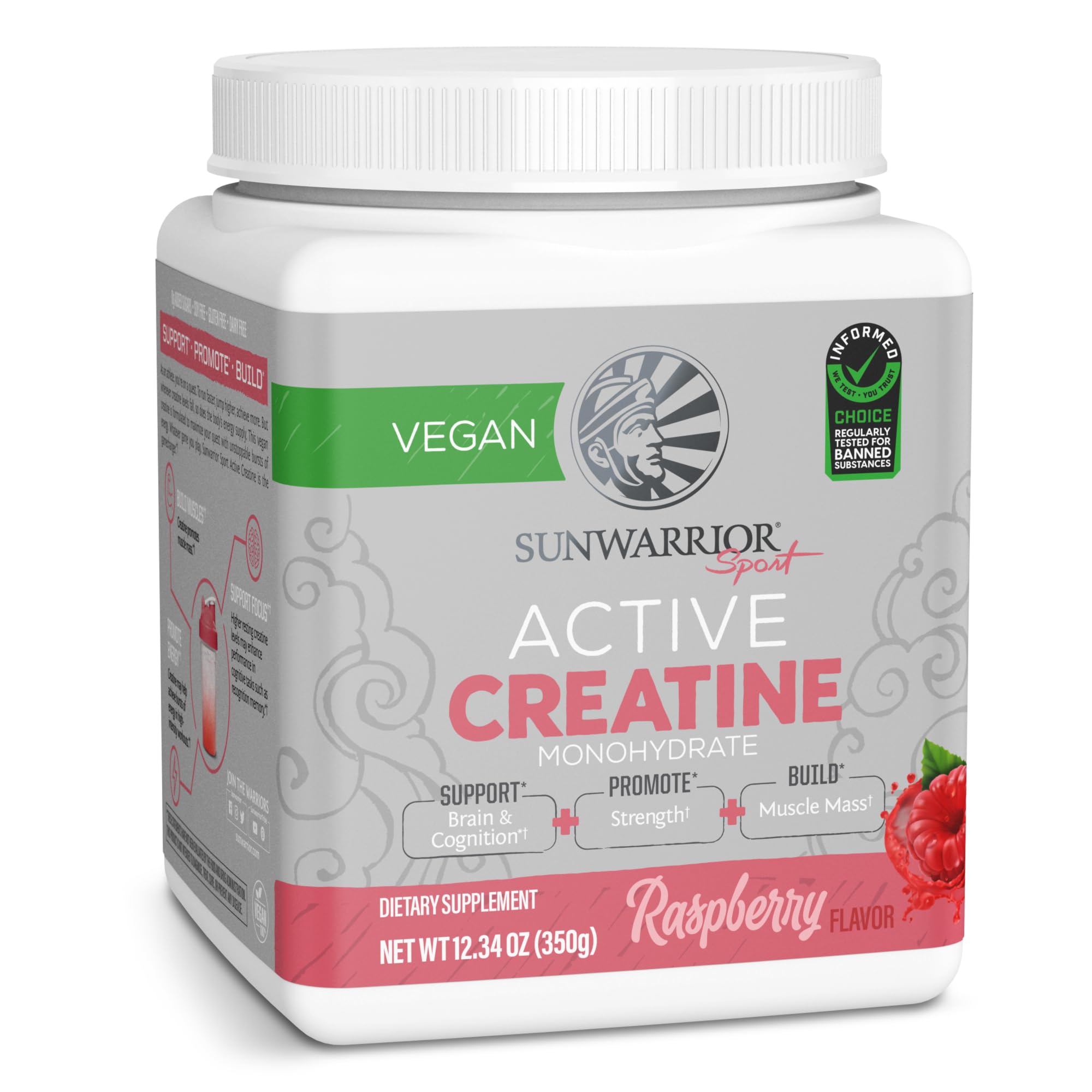 Foto 2 pulgar | Monohidrato de Creatina en Polvo Sunwarrior Active Raspberry- Venta Internacional