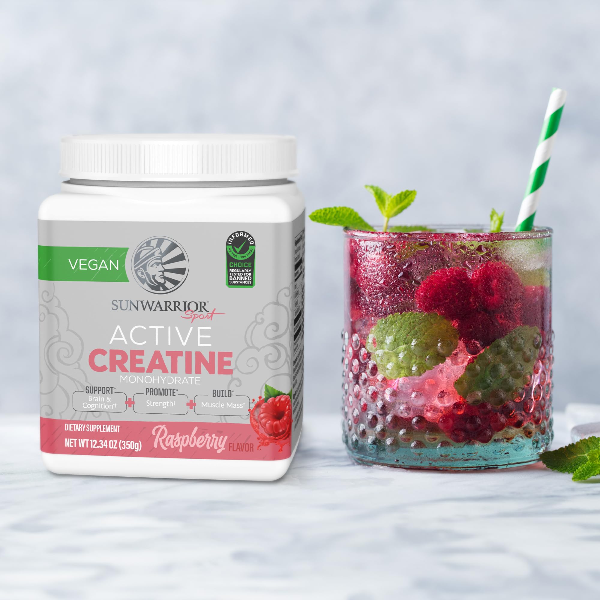 Foto 7 | Monohidrato de Creatina en Polvo Sunwarrior Active Raspberry- Venta Internacional
