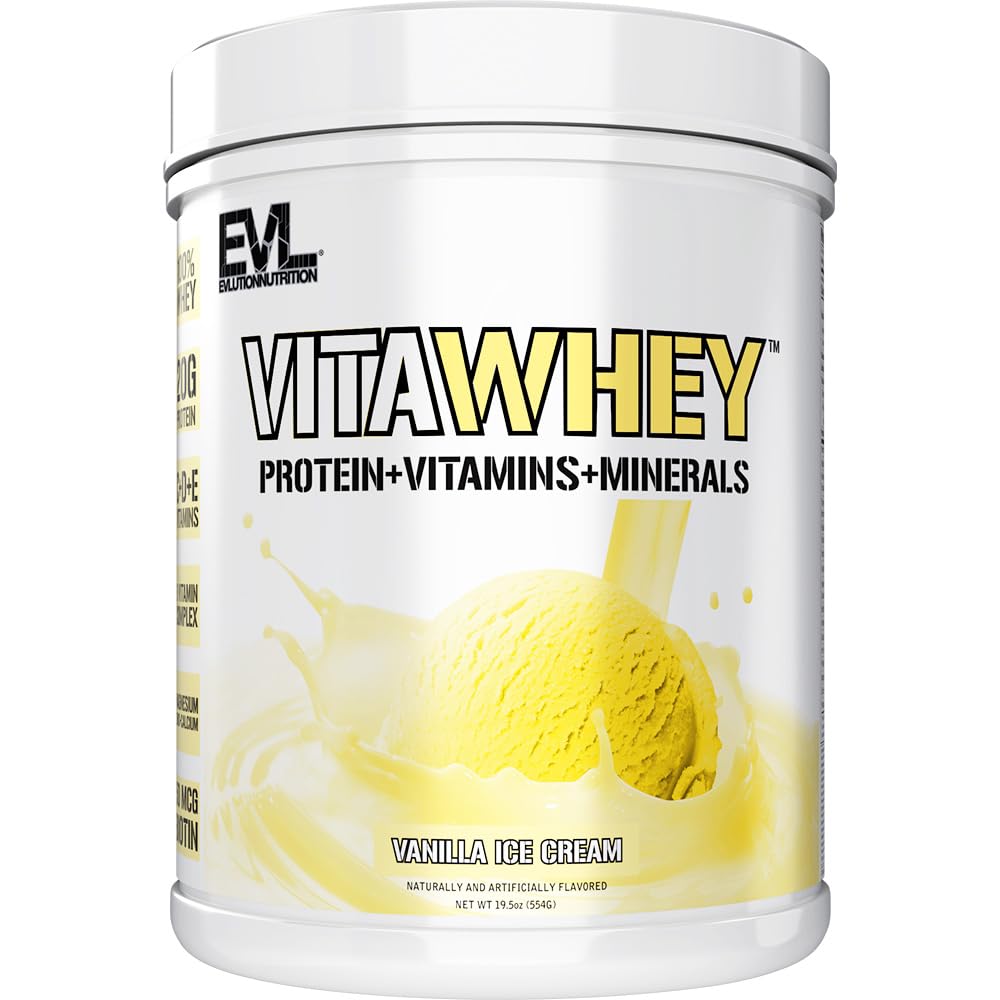 Foto 2 pulgar | Proteína En Polvo Evlution Nutrition Vitawhey 20 G Vainilla - Venta Internacional.