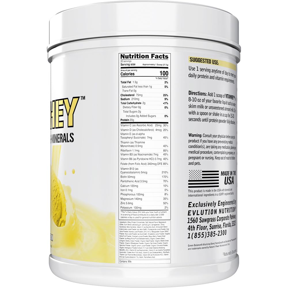 Foto 4 pulgar | Proteína En Polvo Evlution Nutrition Vitawhey 20 G Vainilla - Venta Internacional.
