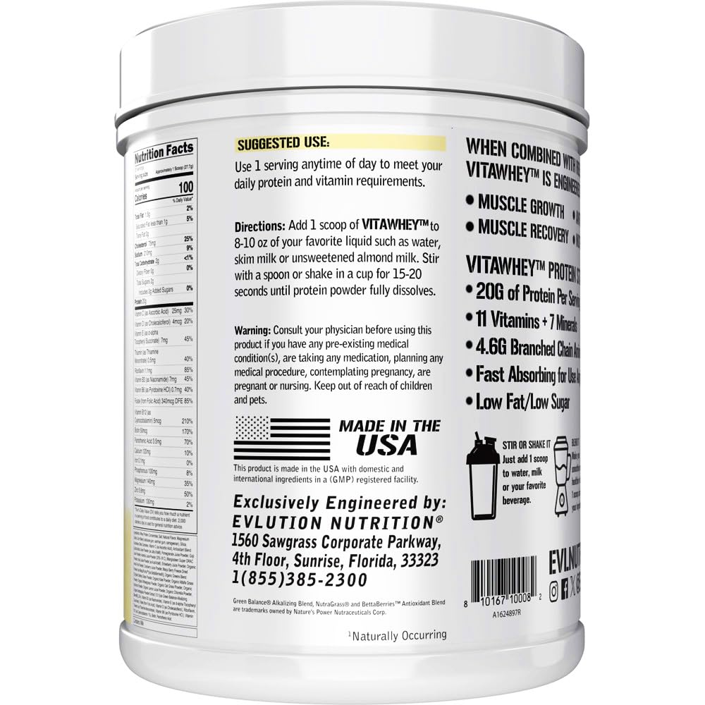 Foto 5 pulgar | Proteína En Polvo Evlution Nutrition Vitawhey 20 G Vainilla - Venta Internacional.