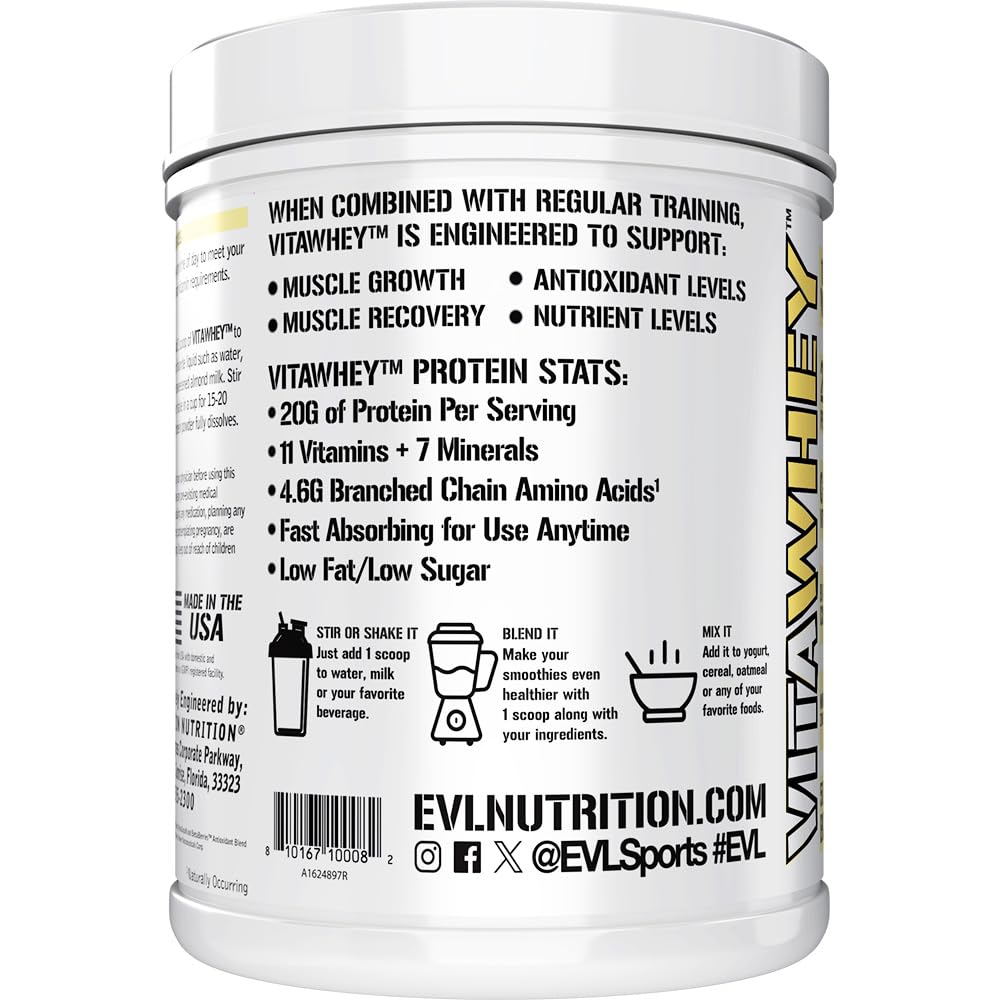 Foto 6 pulgar | Proteína En Polvo Evlution Nutrition Vitawhey 20 G Vainilla - Venta Internacional.
