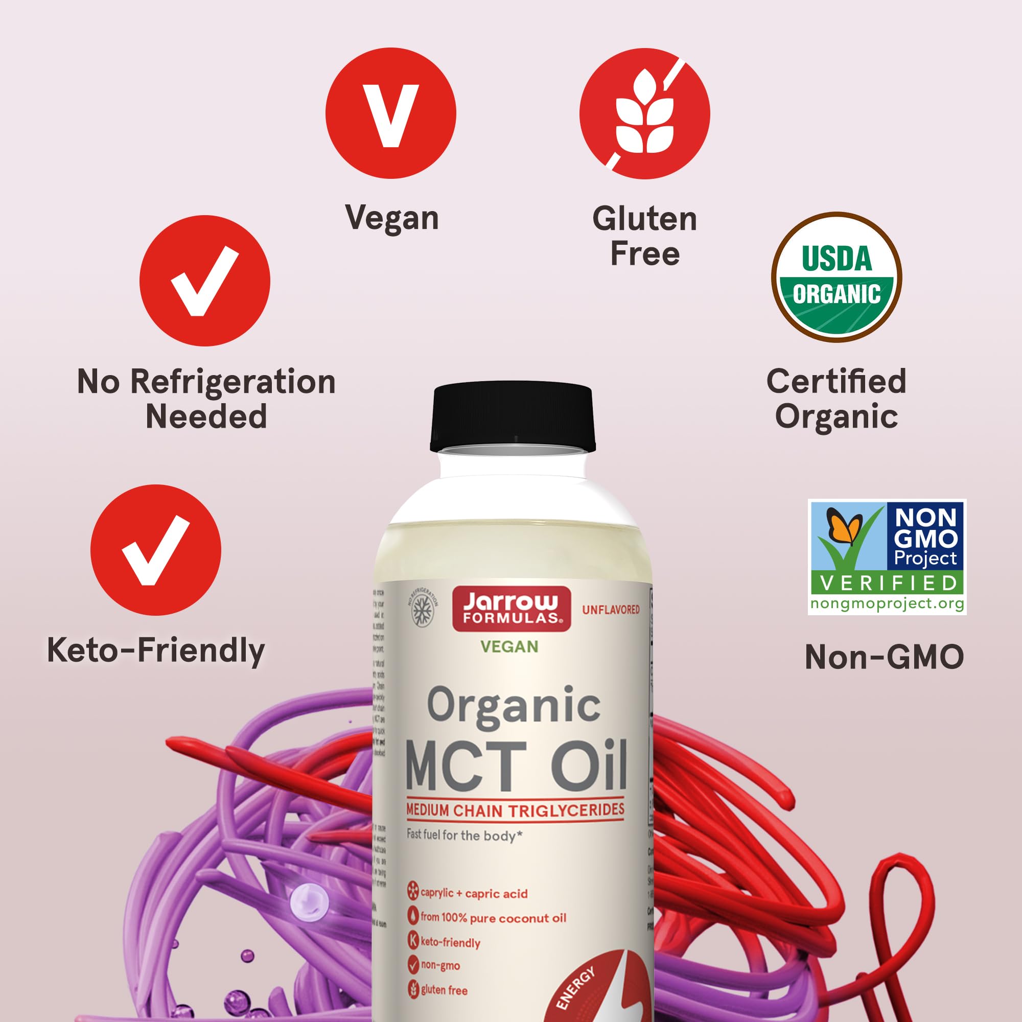 Foto 6 pulgar | Suplemento De Aceite Mct Orgánico Jarrow Formulas, 473 Ml, Sin Sabor - Venta Internacional.
