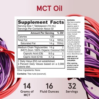 Foto 6 | Suplemento De Aceite Mct Orgánico Jarrow Formulas, 473 Ml, Sin Sabor - Venta Internacional.