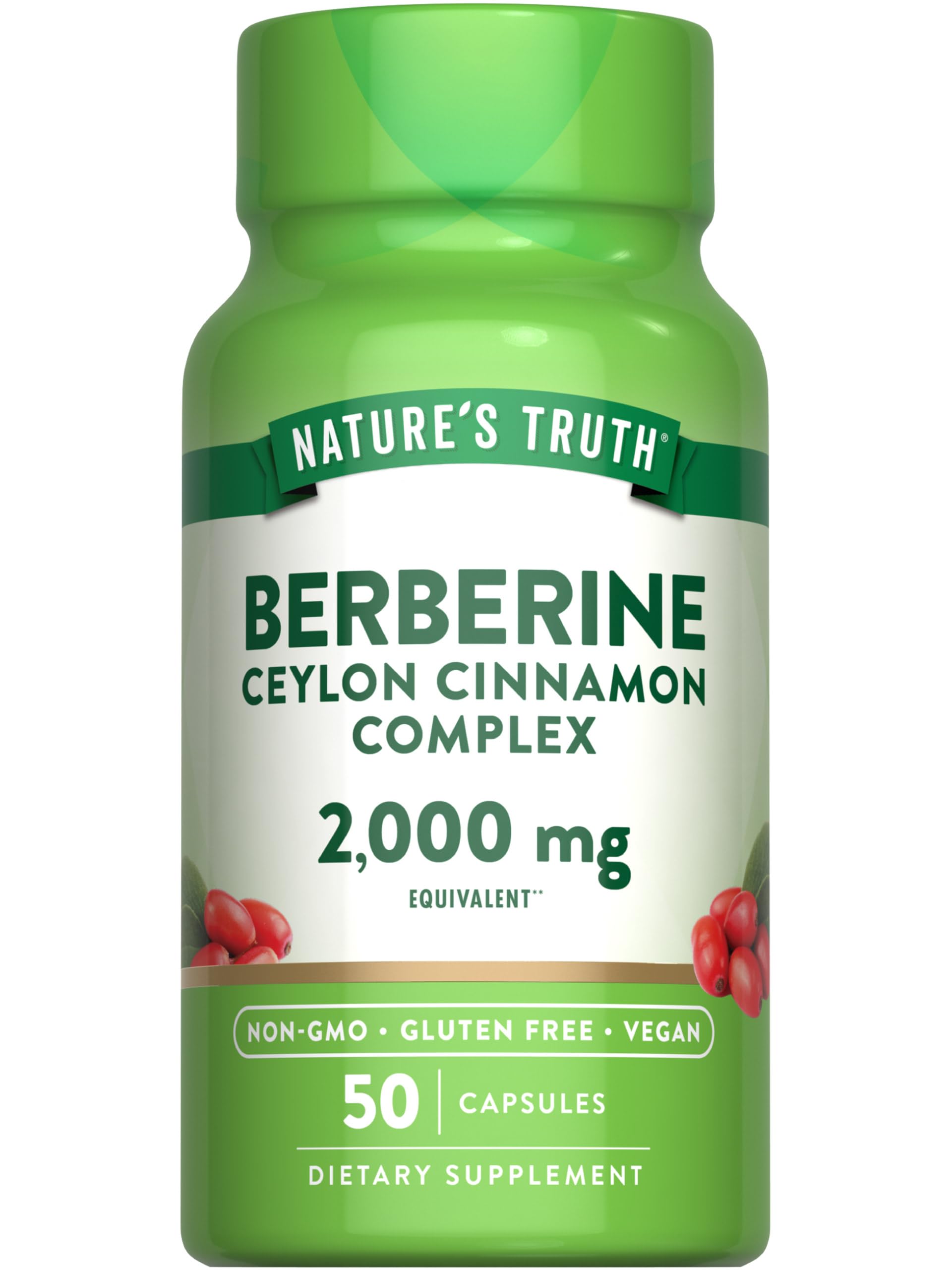 Foto 2 pulgar | Suplemento Nature's Truth, Berberina Y Canela De Ceilán, 2000 Mg - Venta Internacional.