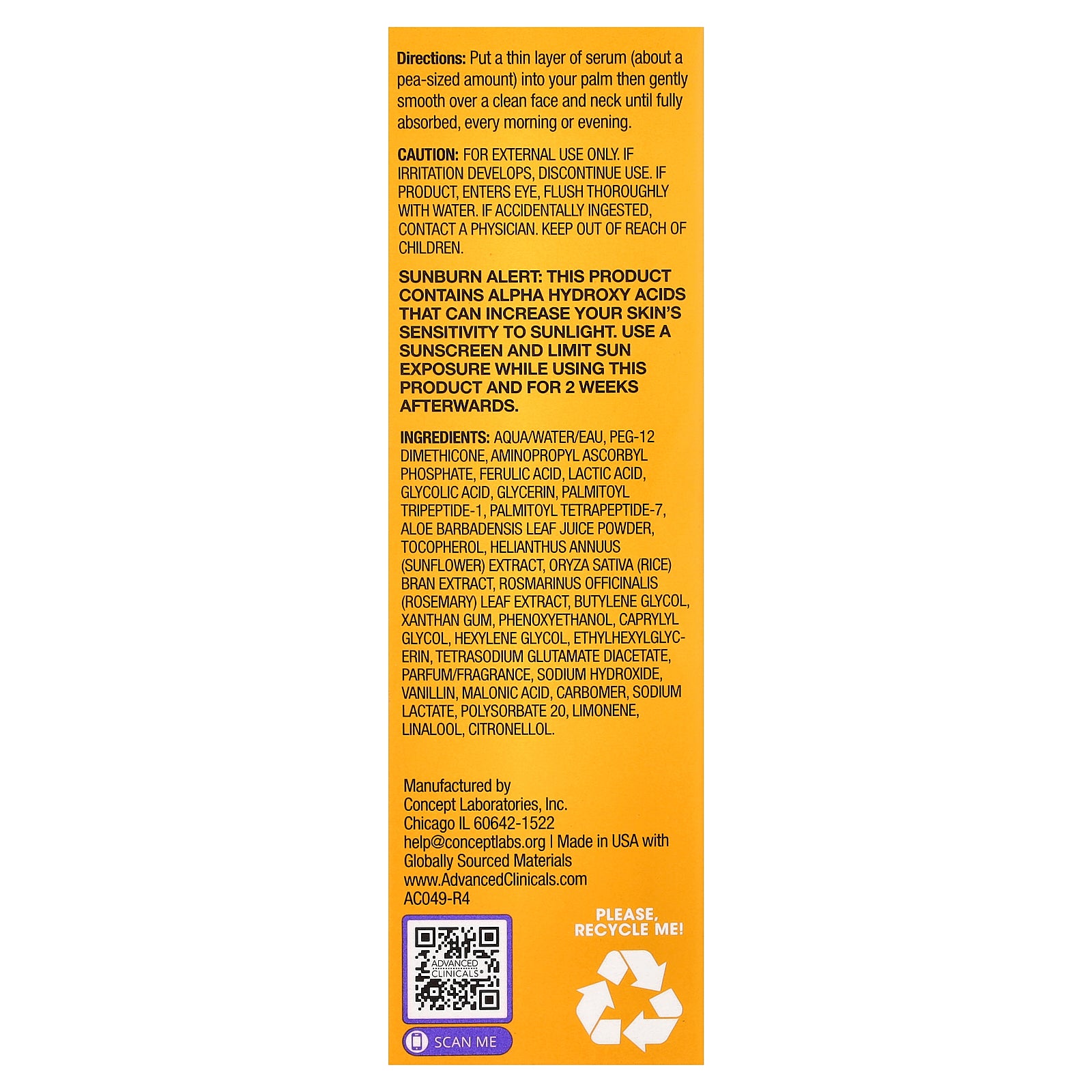 Foto 4 pulgar | Sérum Advanced Clinicals Con Vitamina C, 52 Ml - Venta Internacional.