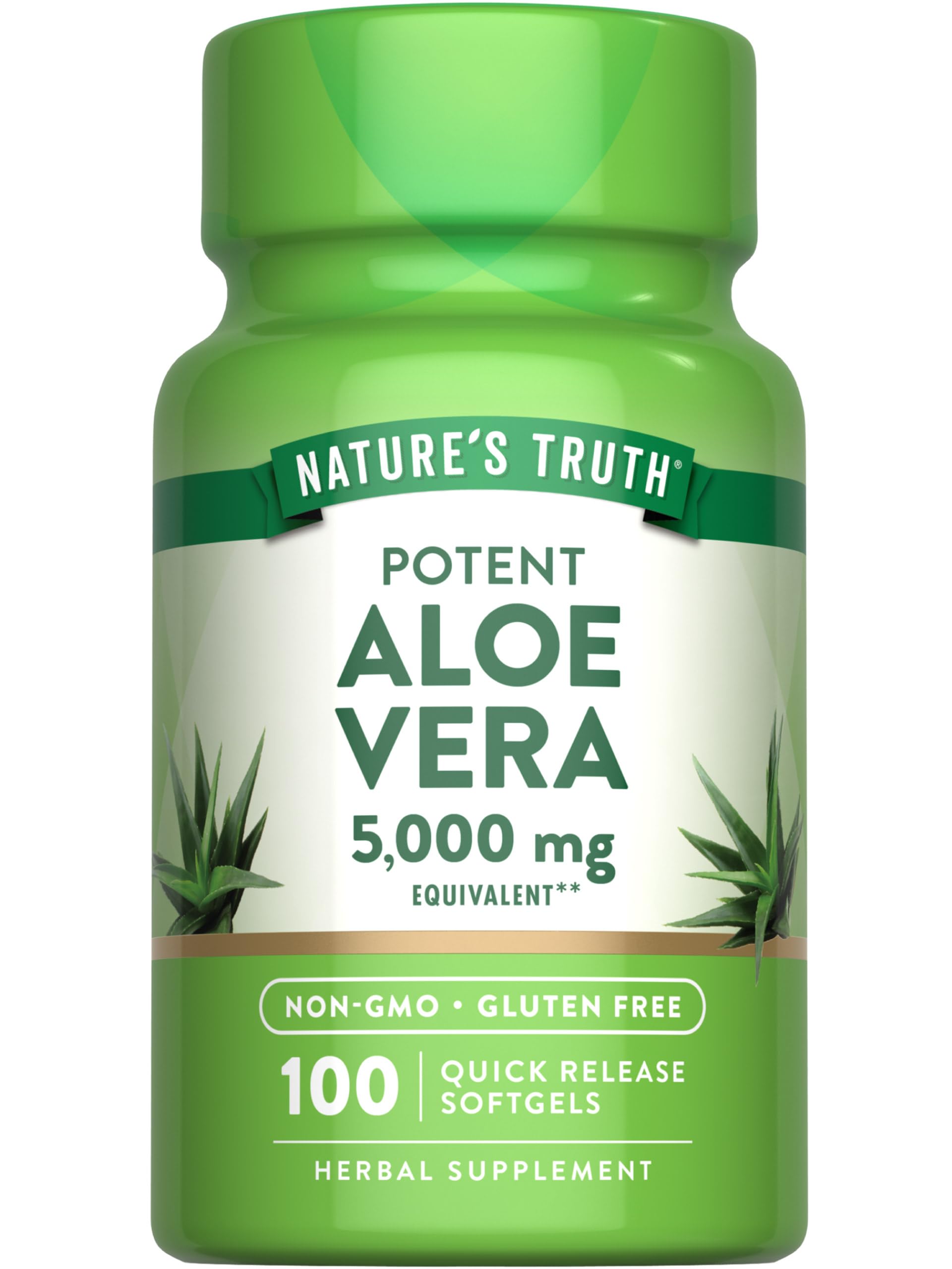 Foto 2 pulgar | Suplemento: Cápsulas Blandas De Aloe Vera De Nature's Truth, 5000 Mg, 100 Unidades - Venta Internacional.
