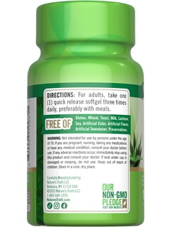 Foto 7 | Suplemento: Cápsulas Blandas De Aloe Vera De Nature's Truth, 5000 Mg, 100 Unidades - Venta Internacional.