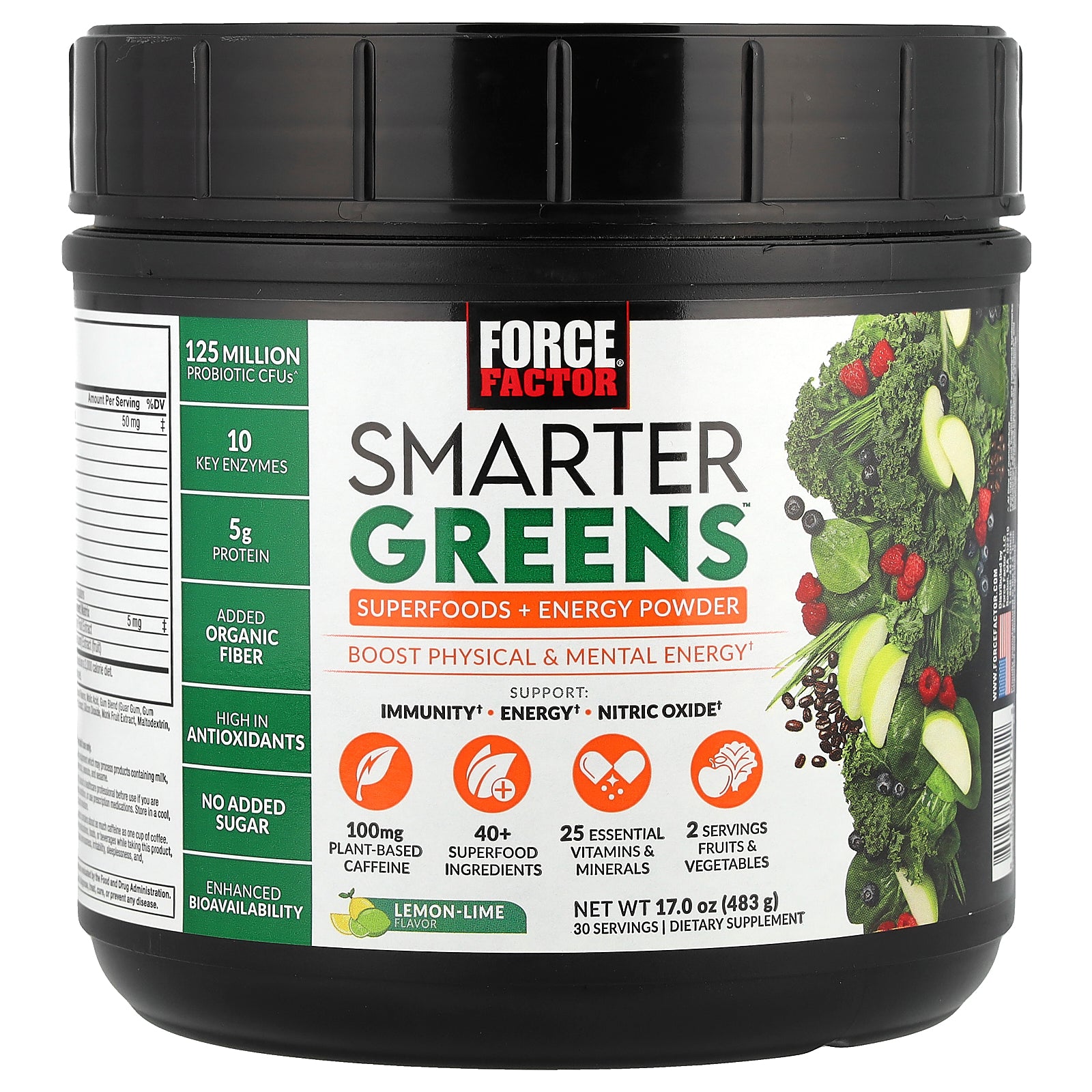 Foto 2 pulgar | Suplemento Force Factor Smarter Greens Superfoods + Energy - Venta Internacional.