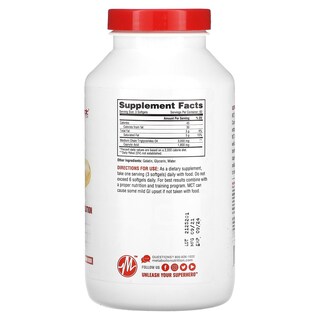 Foto 2 | Suplemento Metabolic Nutrition Mct 3000 180 Cápsulas Blandas 1000 Mg - Venta Internacional.