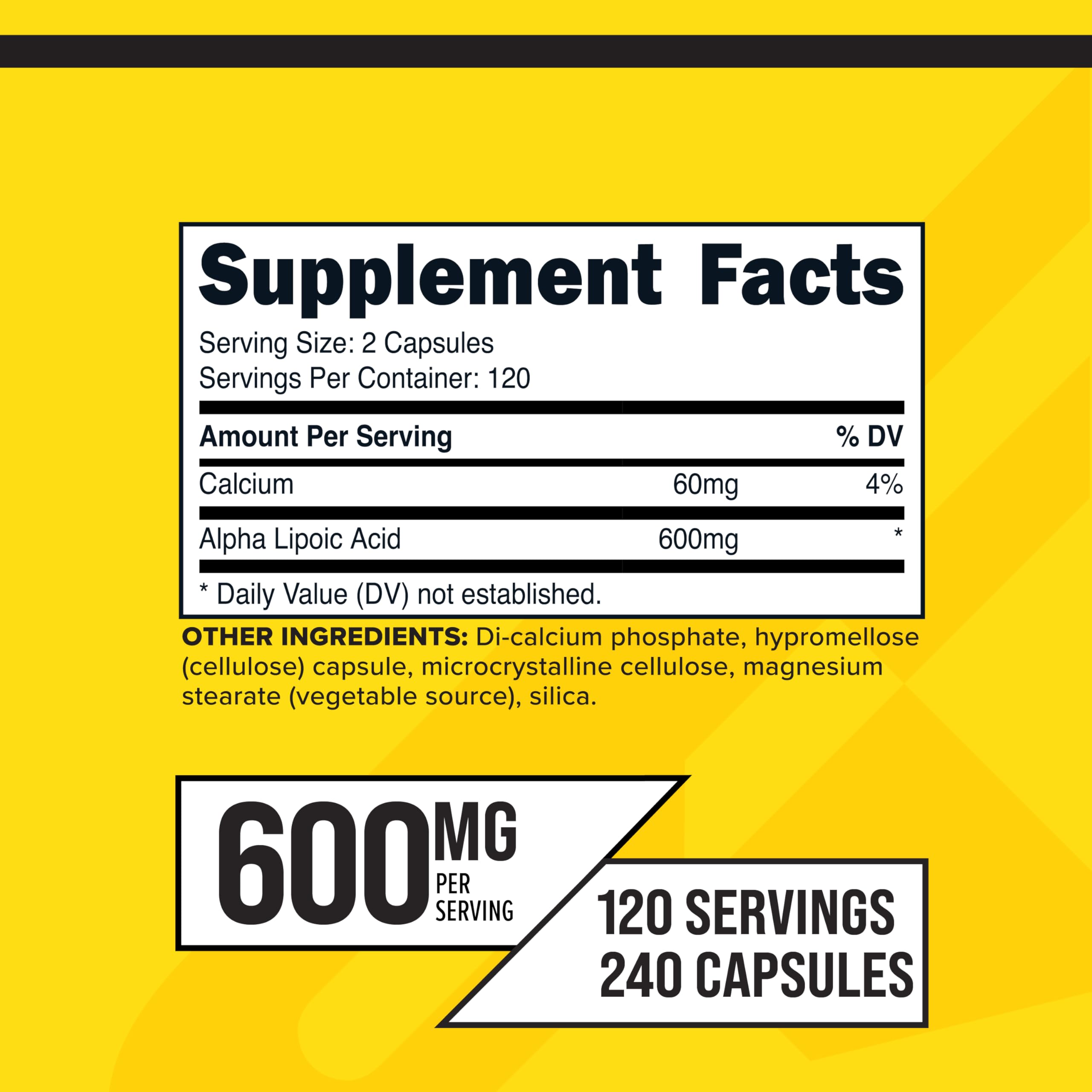 Foto 2 | Suplemento De Ácido Alfa Lipoico Primaforce 600 Mg 240 Cápsulas - Venta Internacional.