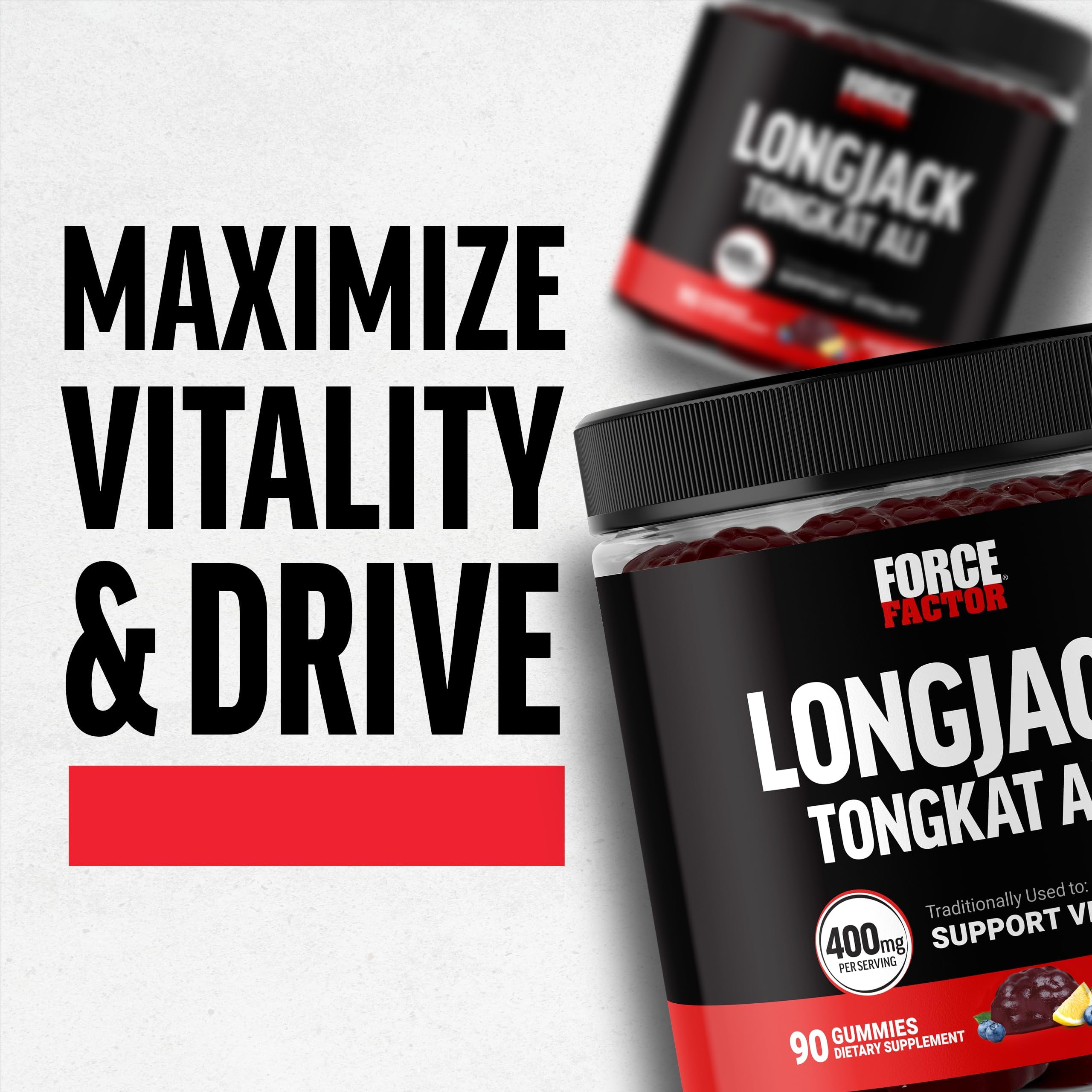 Foto 7 pulgar | Suplemento De Gomitas Force Factor Longjack Tongkat Ali, 90 Unidades - Venta Internacional.