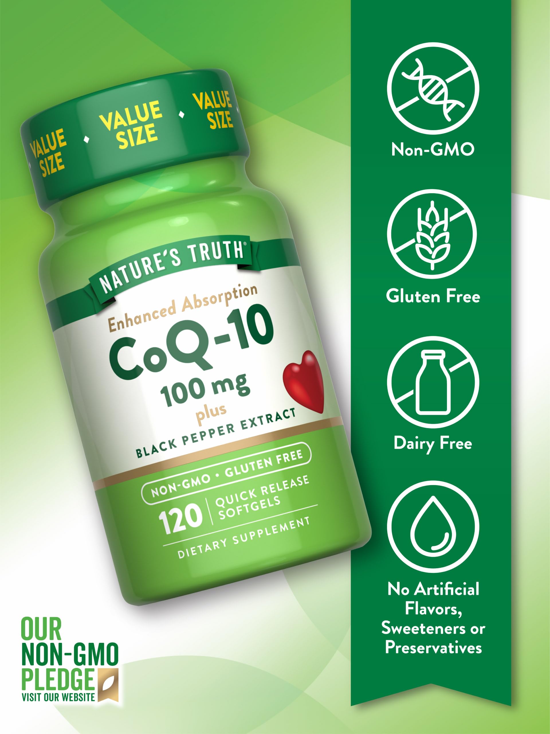 Foto 5 pulgar | Suplemento Nature's Truth Coq10 100 Mg 120 Cápsulas Blandas - Venta Internacional.