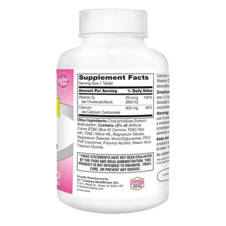 Foto 4 | Tableta De Suplemento 21st Century Calcium Plus D, 600 Mg, 400 Unidades - Venta Internacional.