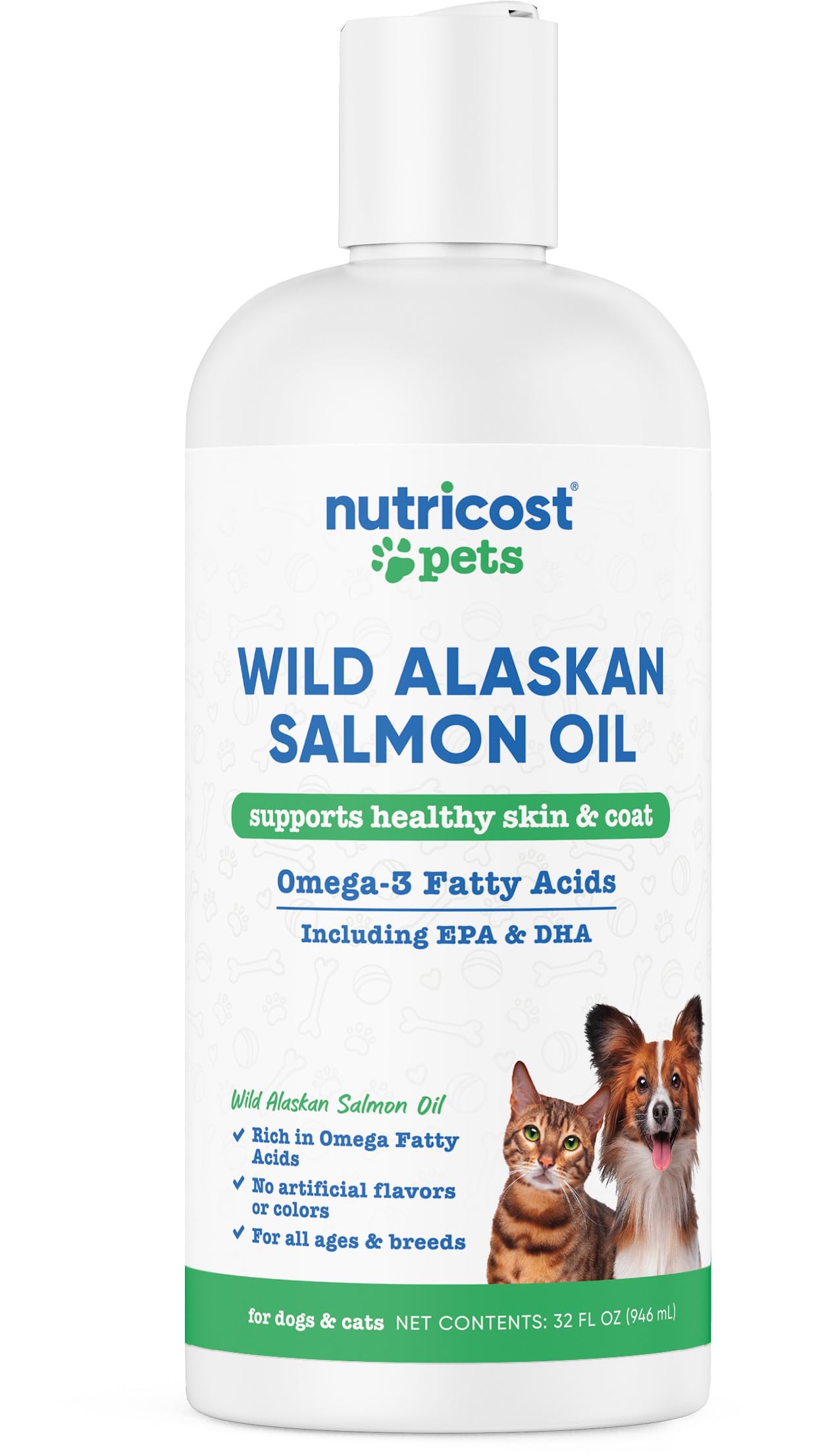 Foto 2 pulgar | Suplemento Nutricost Pets De Aceite De Salmón Salvaje De Alaska 946 Ml - Venta Internacional.