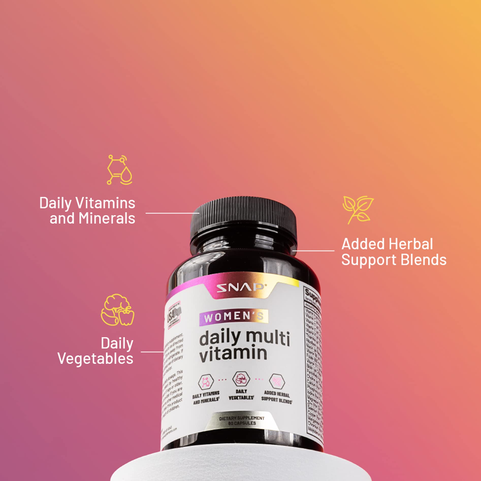 Foto 3 | Suplementos Snap Supplements, Multivitamínicos Diarios Para Mujeres - Venta Internacional.