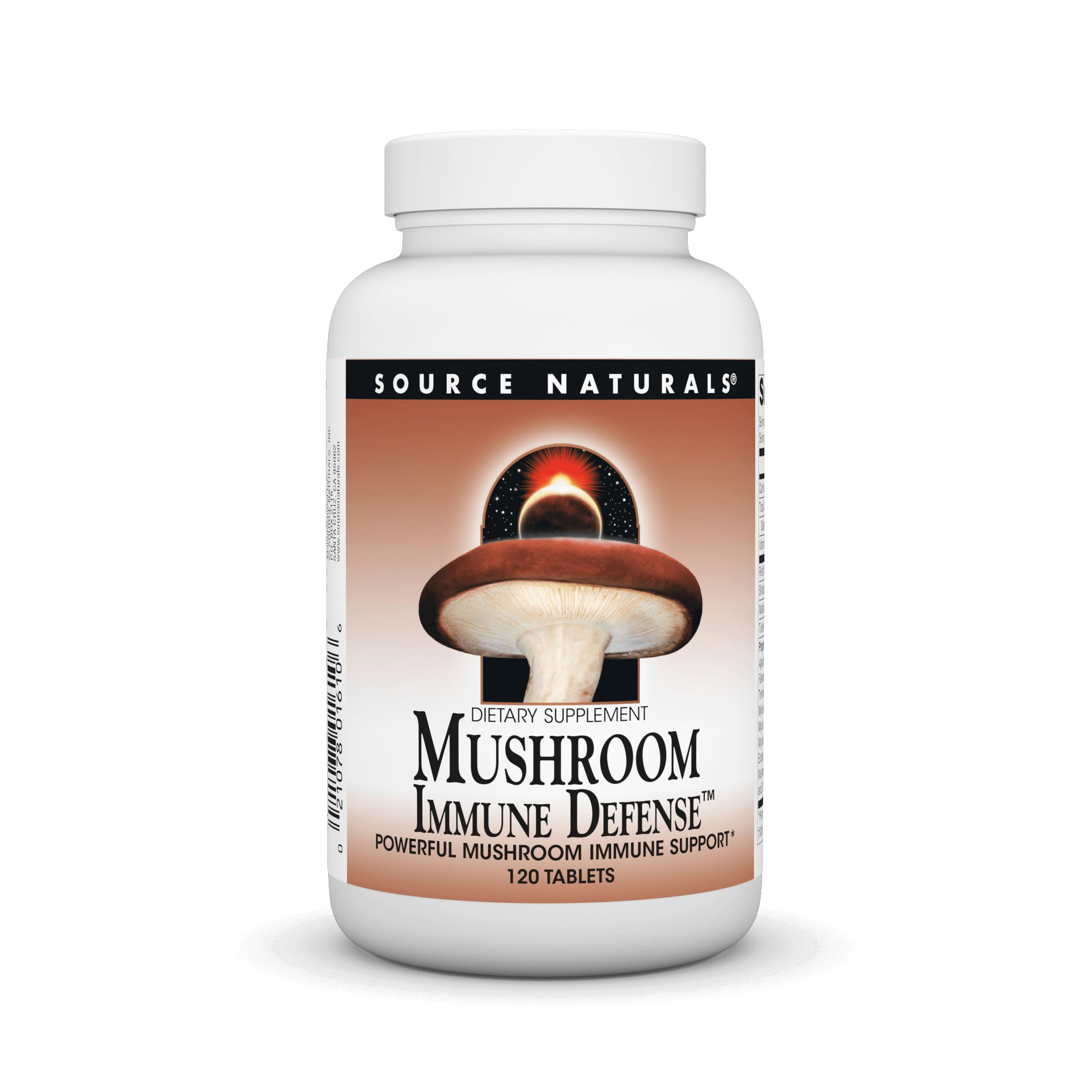 Foto 2 pulgar | Supplement Source Naturals Mushroom Immune Defense 120 Comprimidos - Venta Internacional.