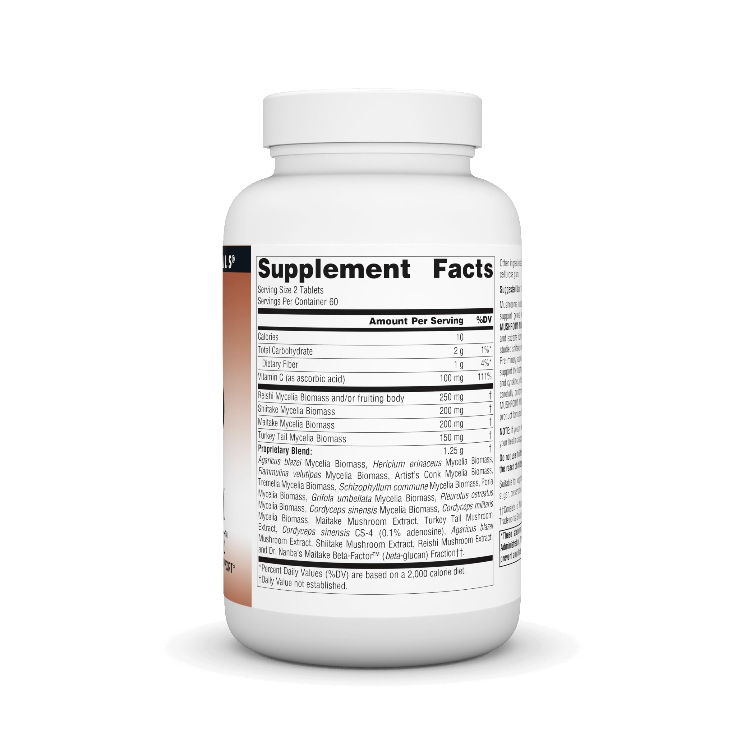 Foto 3 pulgar | Supplement Source Naturals Mushroom Immune Defense 120 Comprimidos - Venta Internacional.