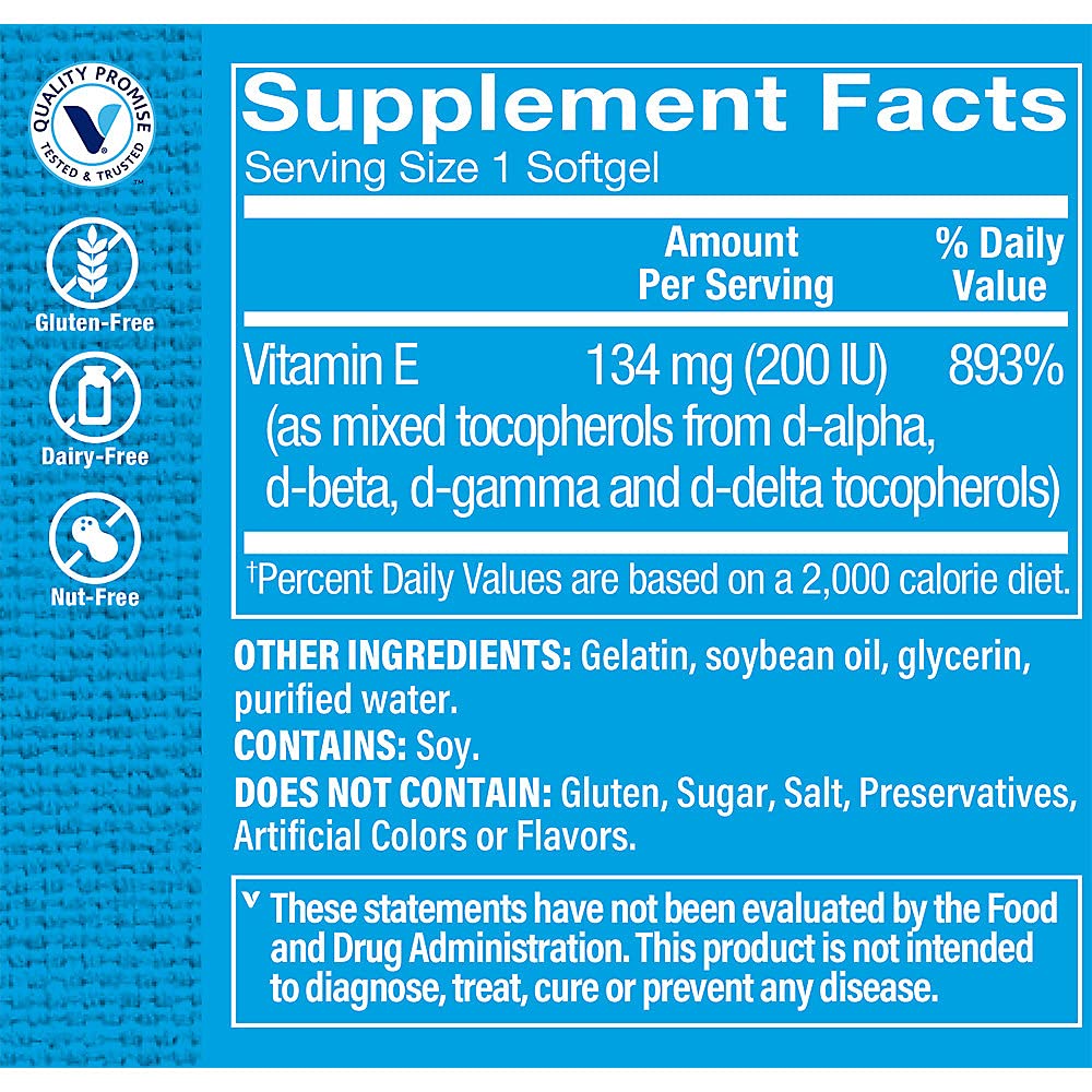 Foto 3 | Suplemento The Vitamin Shoppe De Vitamina E, 200 Ui, 100 Cápsulas Blandas - Venta Internacional.