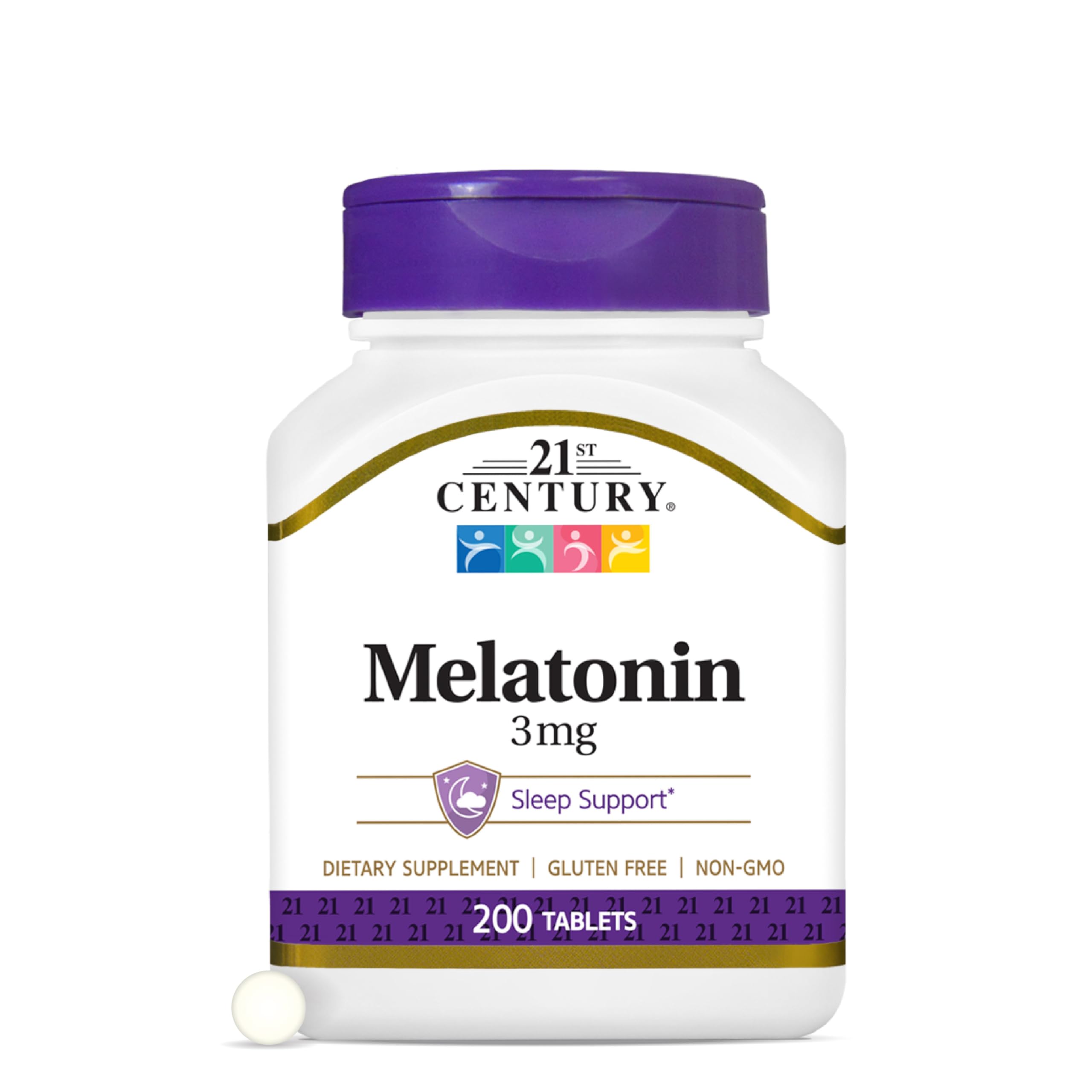 Foto 1 | Suplemento De Melatonina Del Siglo Xxi En Tabletas De 3 Mg, 200 Unidades - Venta Internacional.