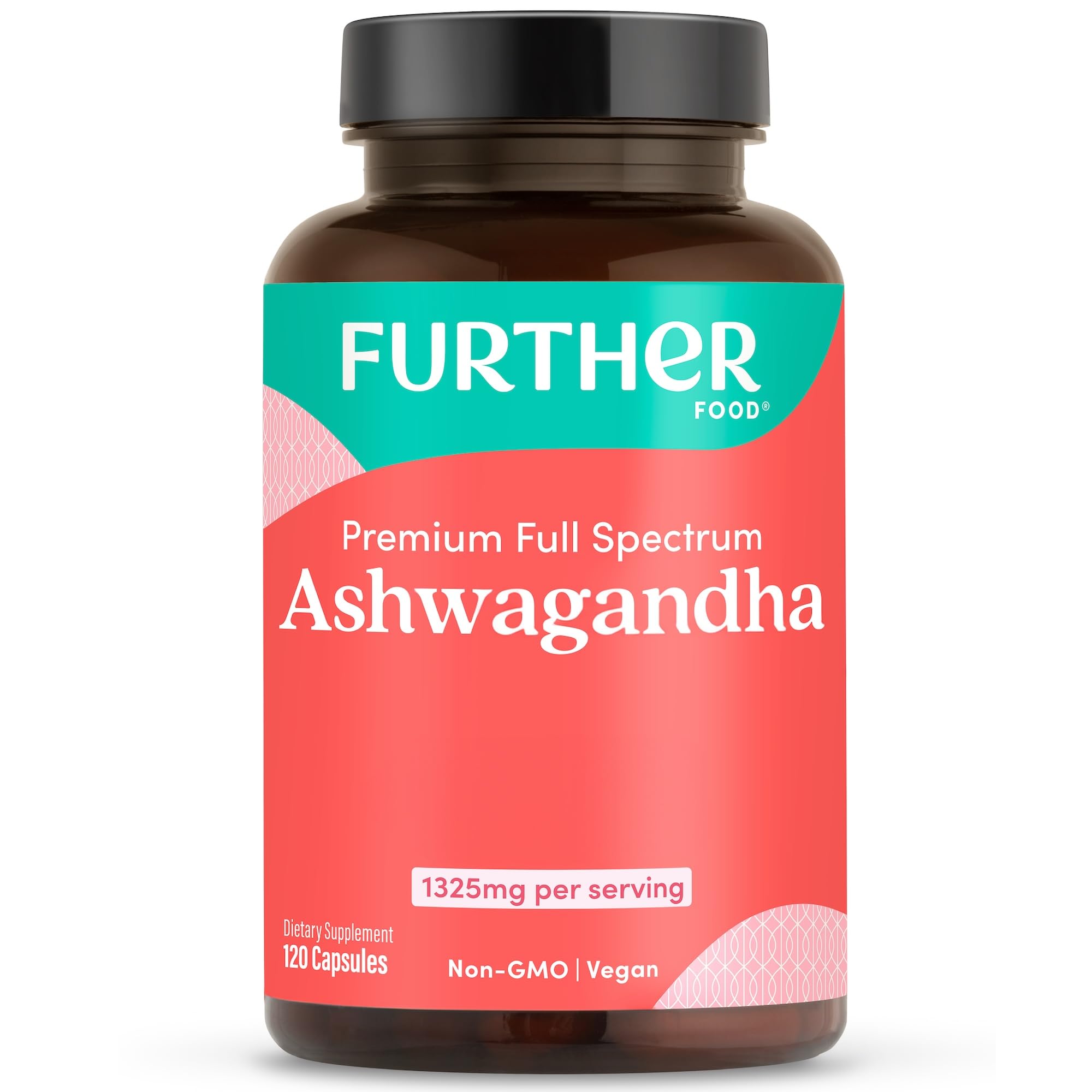 Foto 1 | Supplement Further Food, Ashwagandha Orgánica, 1325 Mg, 120 Cápsulas - Venta Internacional.