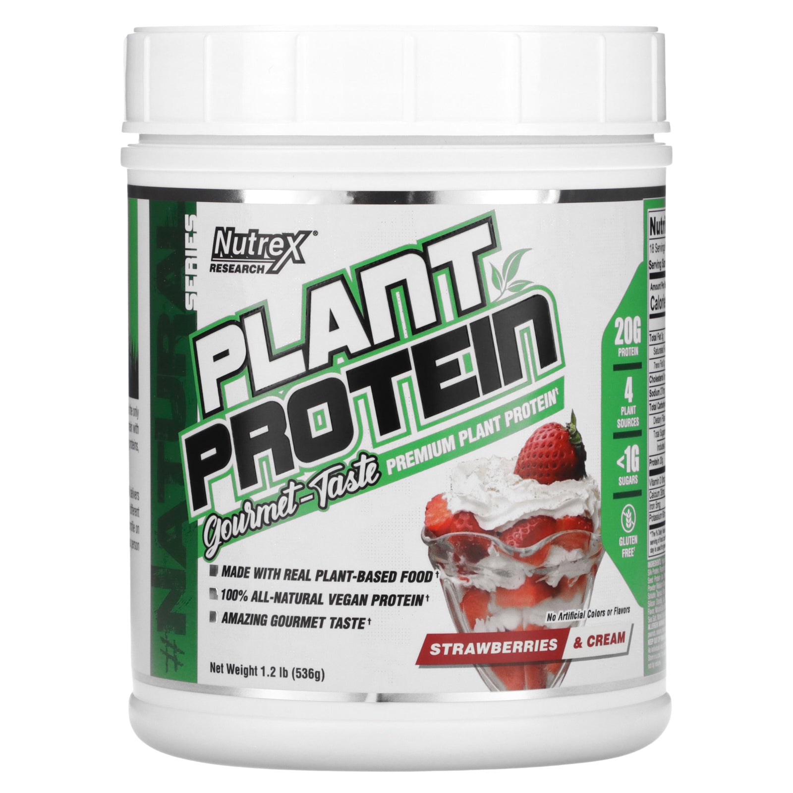 Foto 2 pulgar | Proteína Vegetal Nutrex Research Natural Series Fresas 536 G - Venta Internacional.