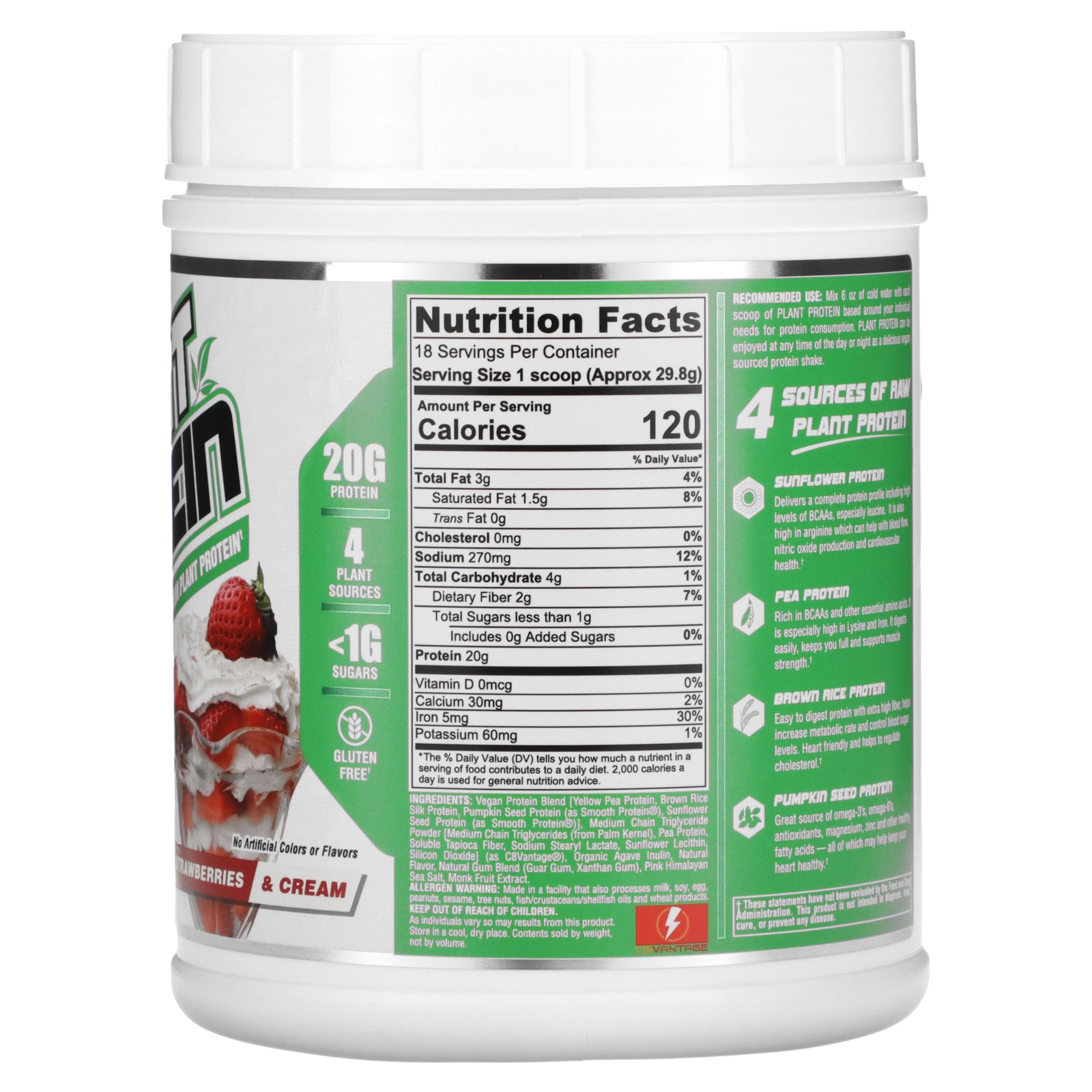 Foto 3 pulgar | Proteína Vegetal Nutrex Research Natural Series Fresas 536 G - Venta Internacional.