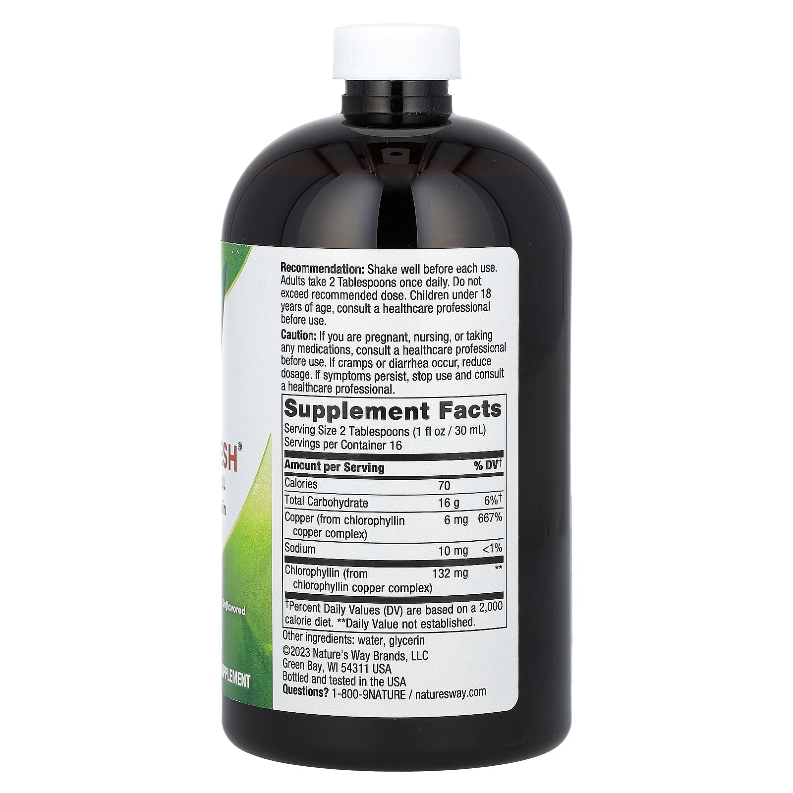 Foto 3 pulgar | Clorofila Líquida Nature's Way Chlorofresh 480 Ml Sin Sabor - Venta Internacional