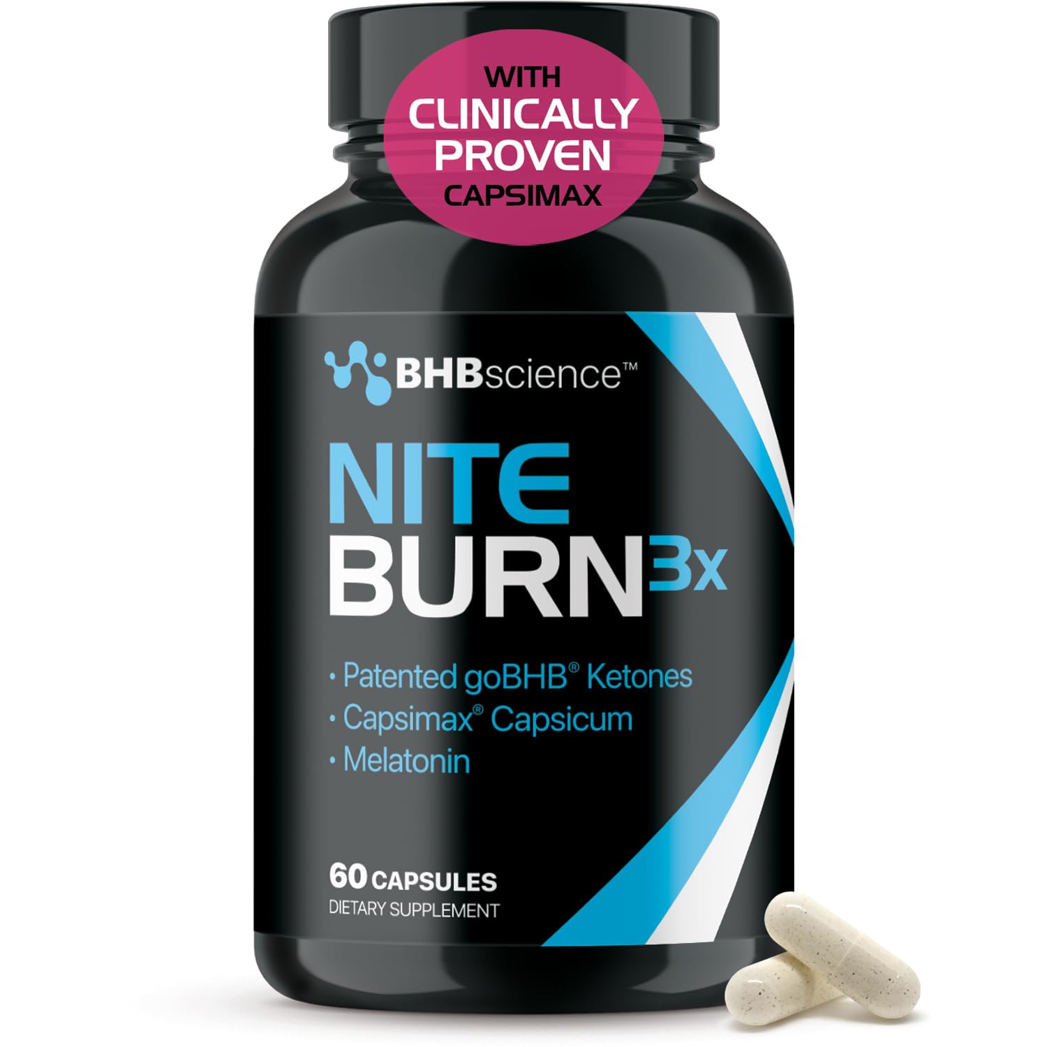 Foto 2 pulgar | Suplemento Real Ketones Night Burn Keto Bhb 60 Cápsulas - Venta Internacional.