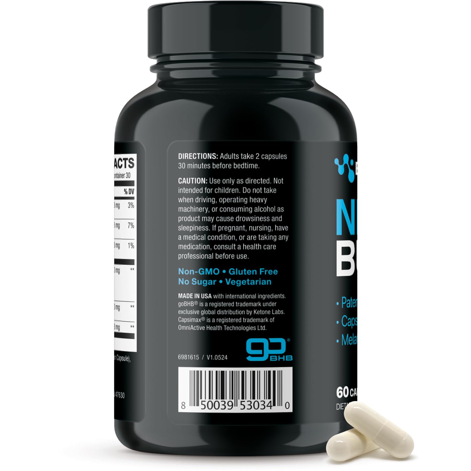 Foto 8 pulgar | Suplemento Real Ketones Night Burn Keto Bhb 60 Cápsulas - Venta Internacional.