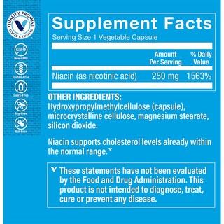 Foto 3 | Suplemento The Vitamin Shoppe De Niacina 250 Mg 100 Cápsulas - Venta Internacional.