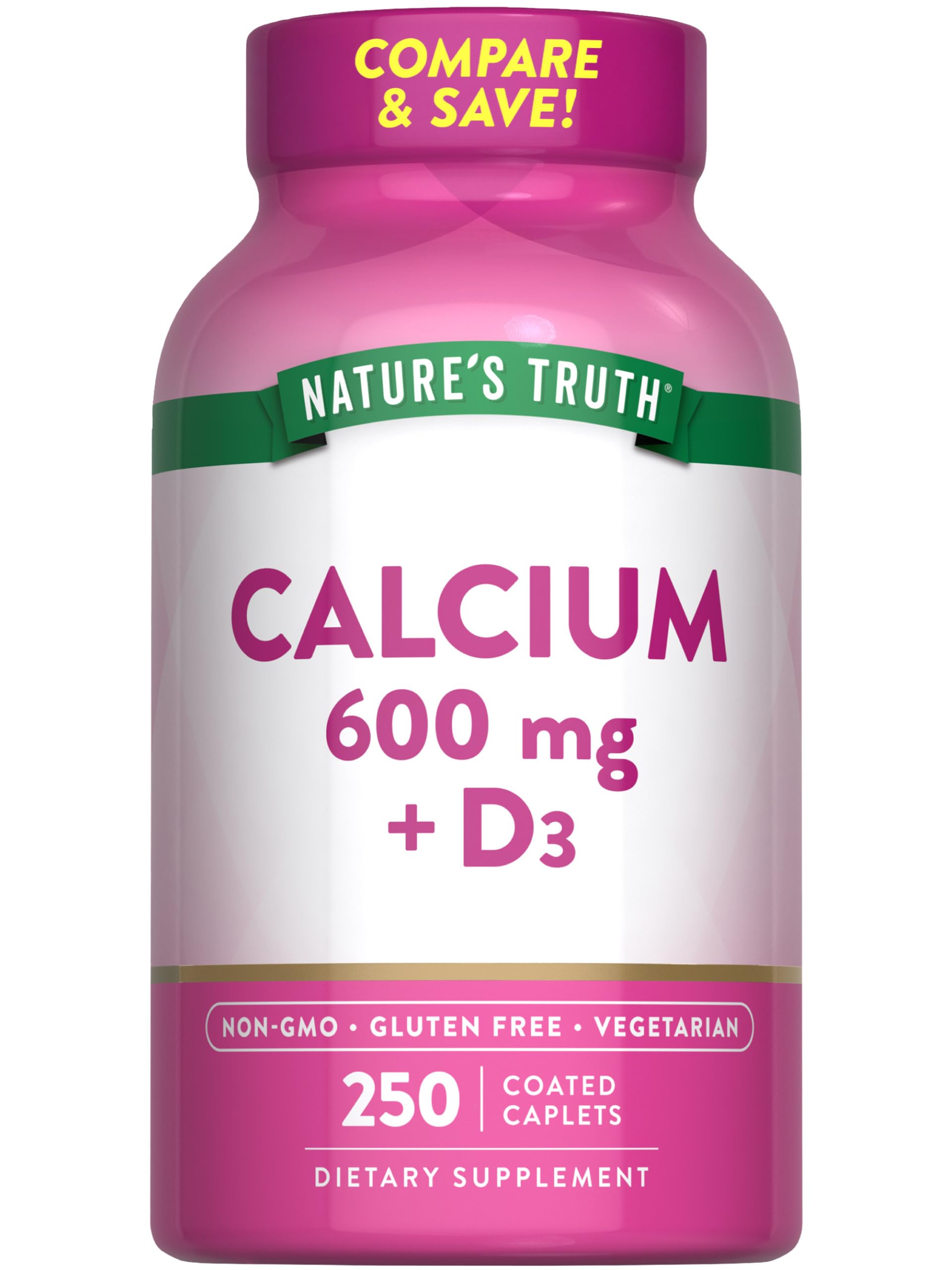 Foto 2 pulgar | Complemente 600 Mg De Calcio De Nature's Truth Con Vitamina D3 - Venta Internacional.