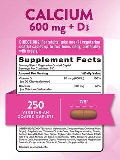 Foto 2 | Complemente 600 Mg De Calcio De Nature's Truth Con Vitamina D3 - Venta Internacional.