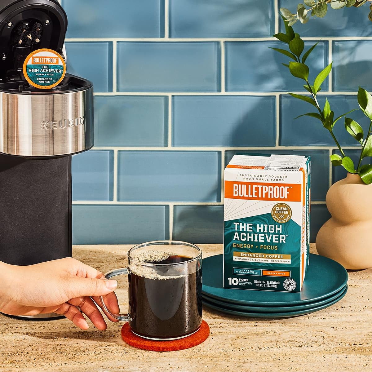 Foto 4 pulgar | Cápsulas De Café Bulletproof The High Achiever 10 Cápsulas - Venta Internacional.