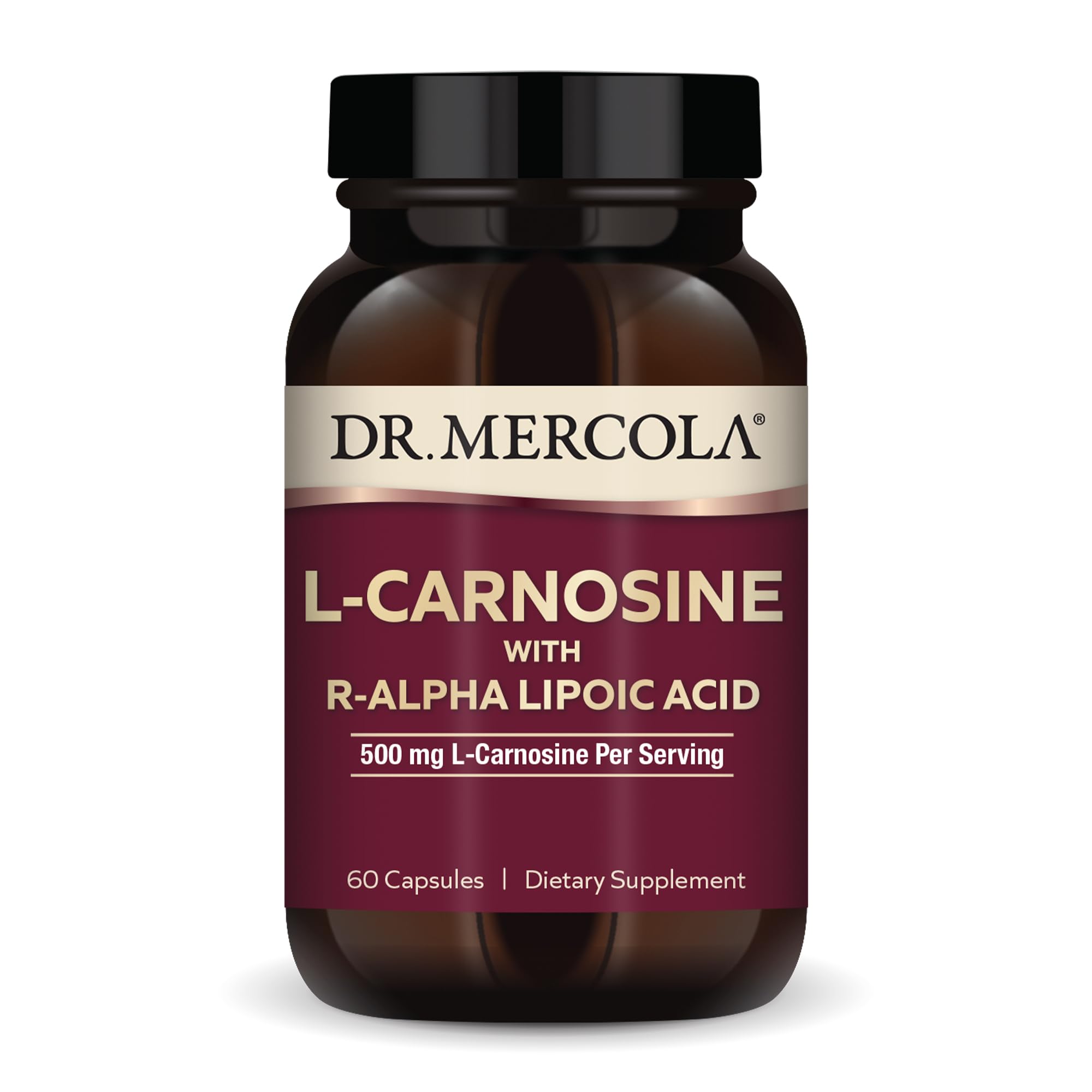 Foto 2 pulgar | Complemente La L-carnosina Del Dr. Mercola Con R-ala 500 Mg 60 Cápsulas - Venta Internacional.