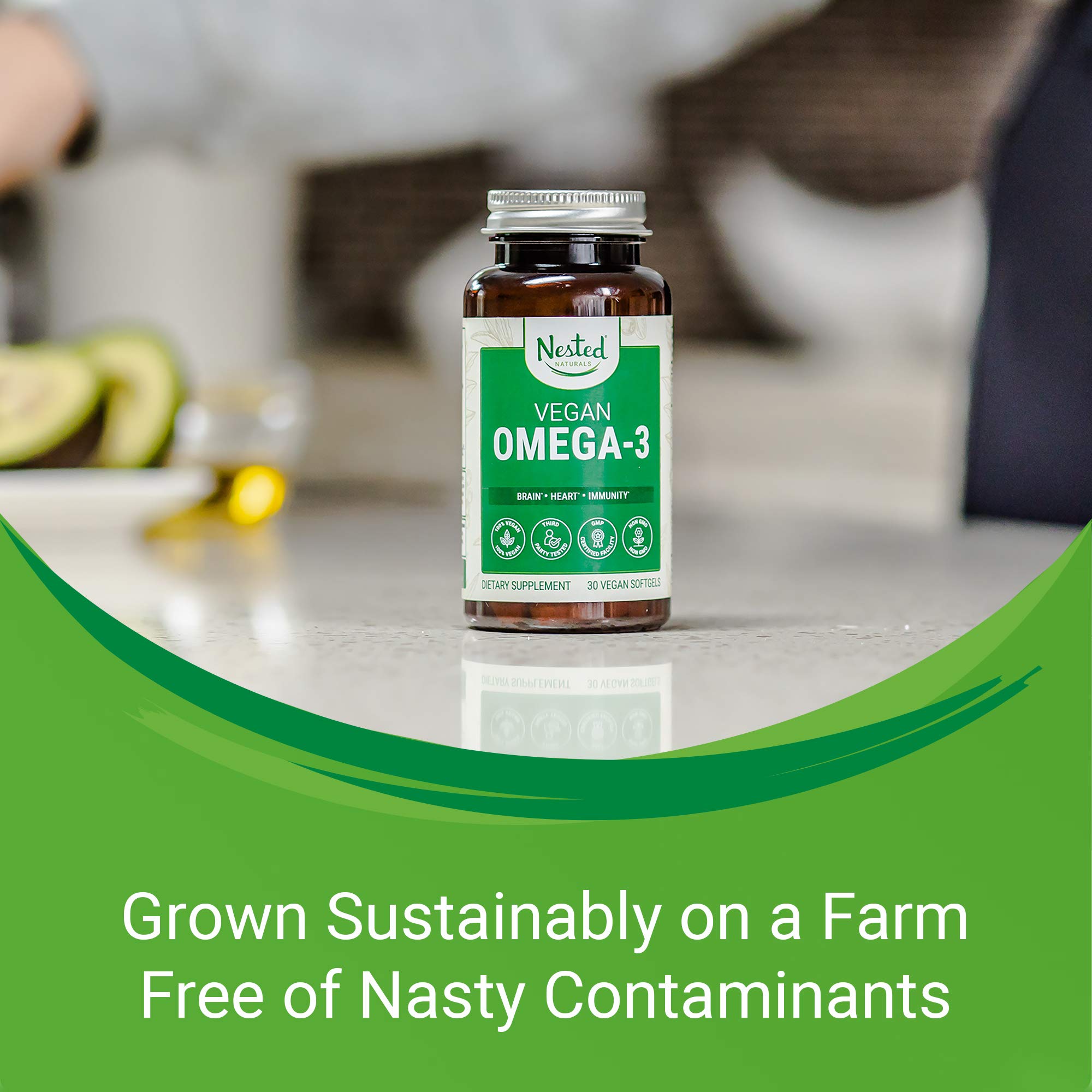 Foto 4 pulgar | Complementa Nested Naturals Vegan Omega-3 Dha Con Omega 3+6 - Venta Internacional.