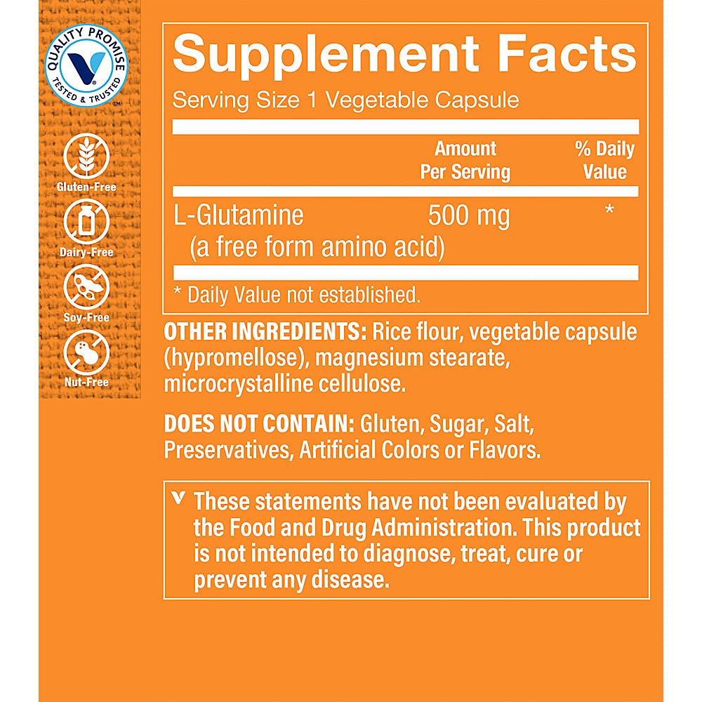 Foto 4 pulgar | Complementa The Vitamin Shoppe L-glutamina 500 Mg 300 Cápsulas - Venta Internacional.