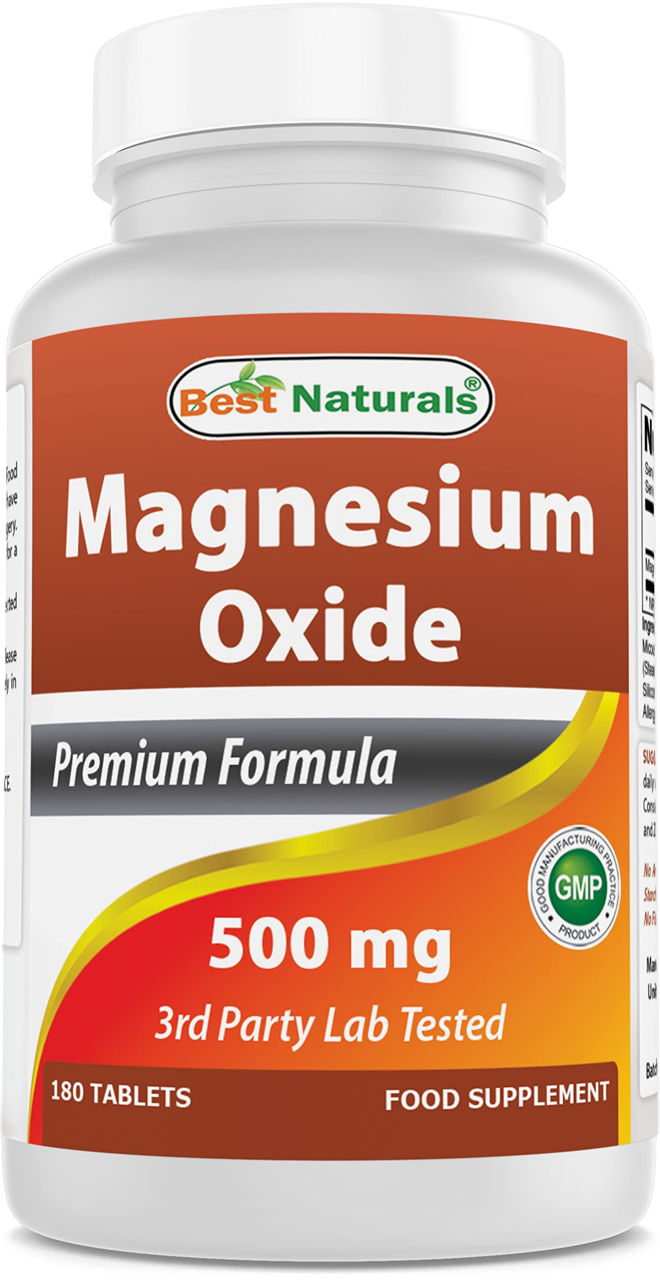 Foto 2 pulgar | Suplemento Best Naturals De Óxido De Magnesio 500 Mg 180 Comprimidos - Venta Internacional.