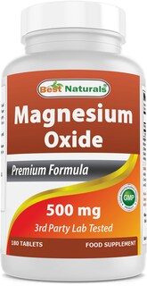 Foto 1 | Suplemento Best Naturals De Óxido De Magnesio 500 Mg 180 Comprimidos - Venta Internacional.