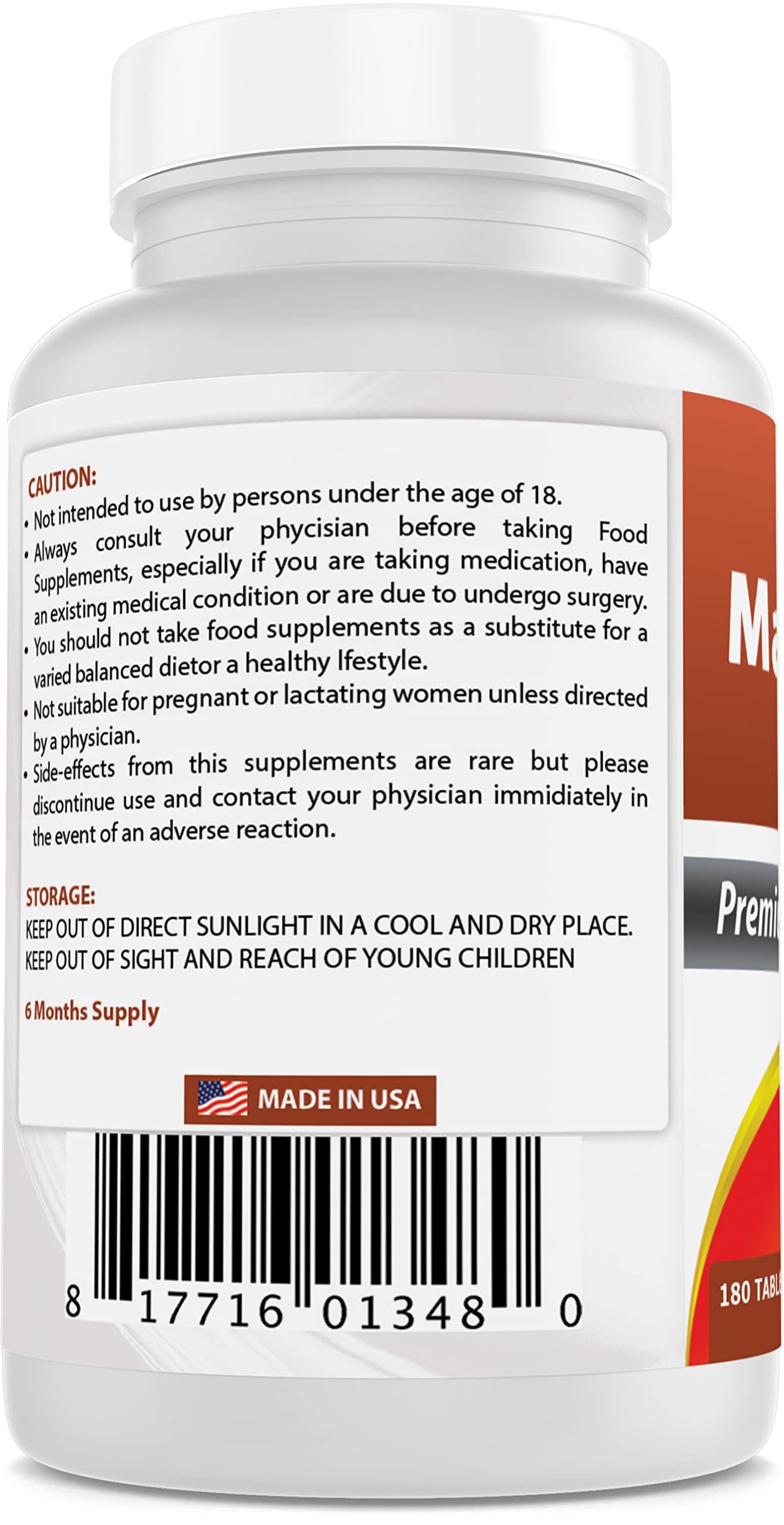 Foto 4 pulgar | Suplemento Best Naturals De Óxido De Magnesio 500 Mg 180 Comprimidos - Venta Internacional.