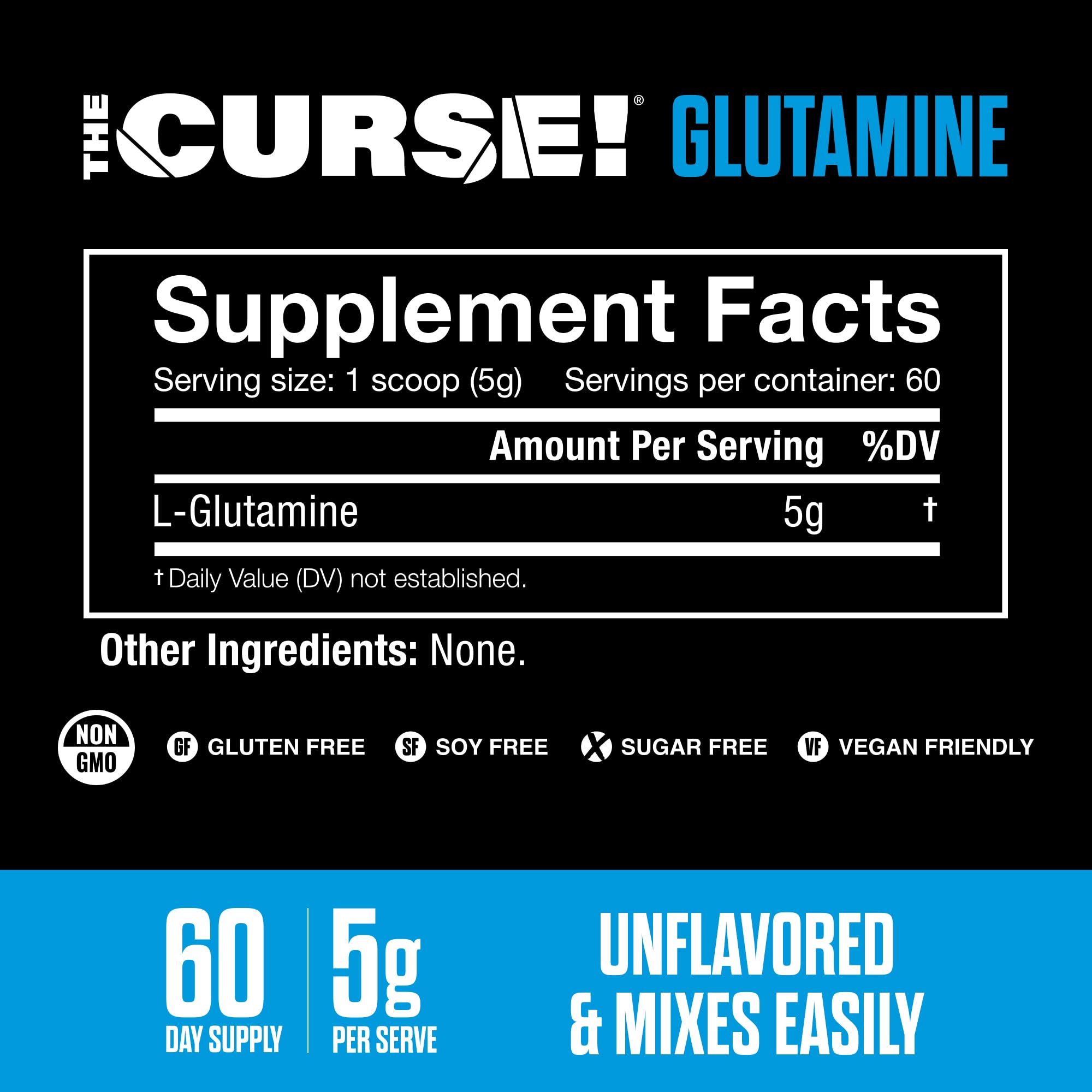 Foto 5 pulgar | Suplemento Jnx Sports ¡la Maldición! Glutamina, L-glutamina, 5 G - Venta Internacional.