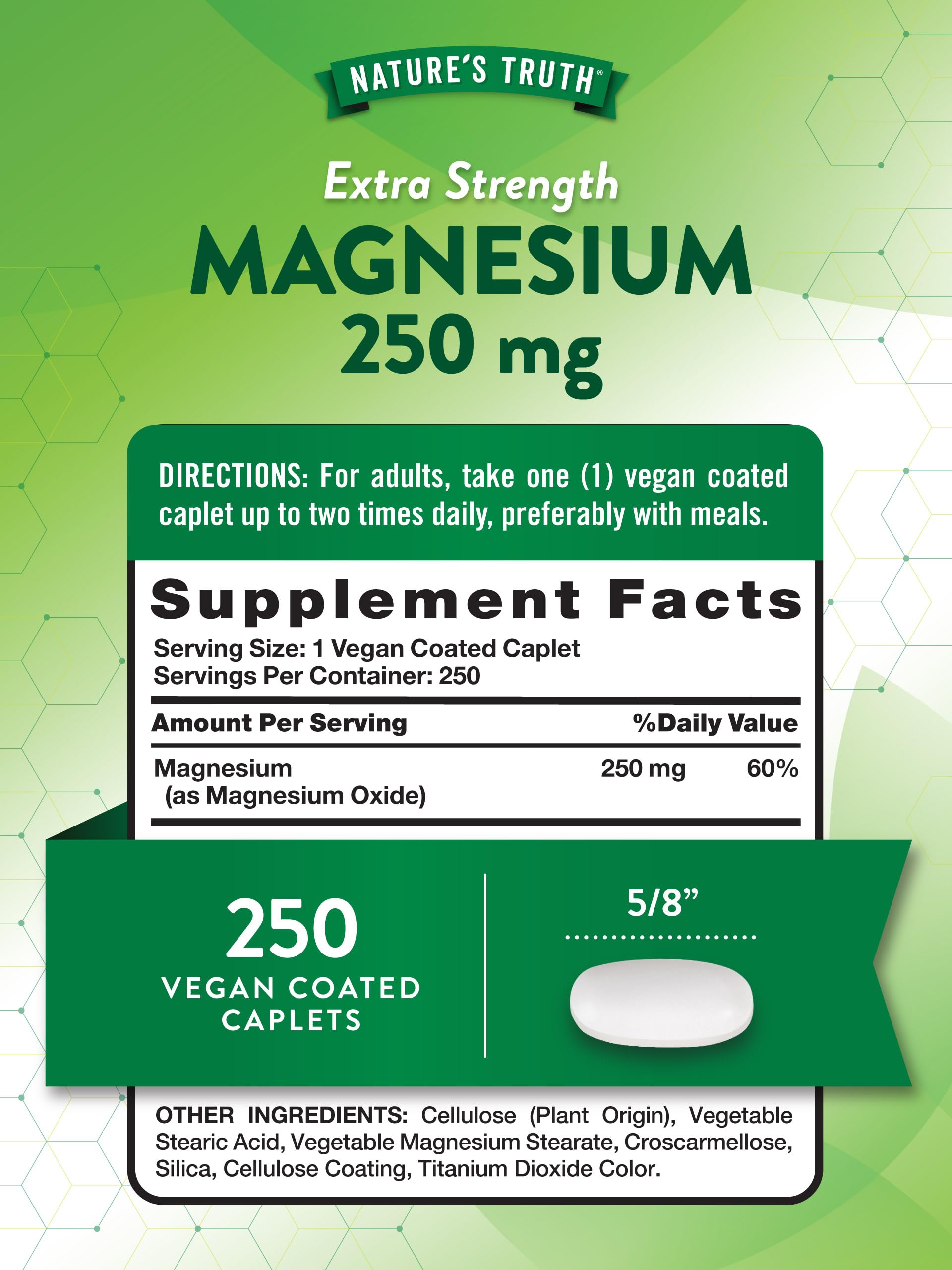 Foto 3 pulgar | Suplemento Nature's Truth Magnesio 250 Mg 250 Cápsulas - Venta Internacional.