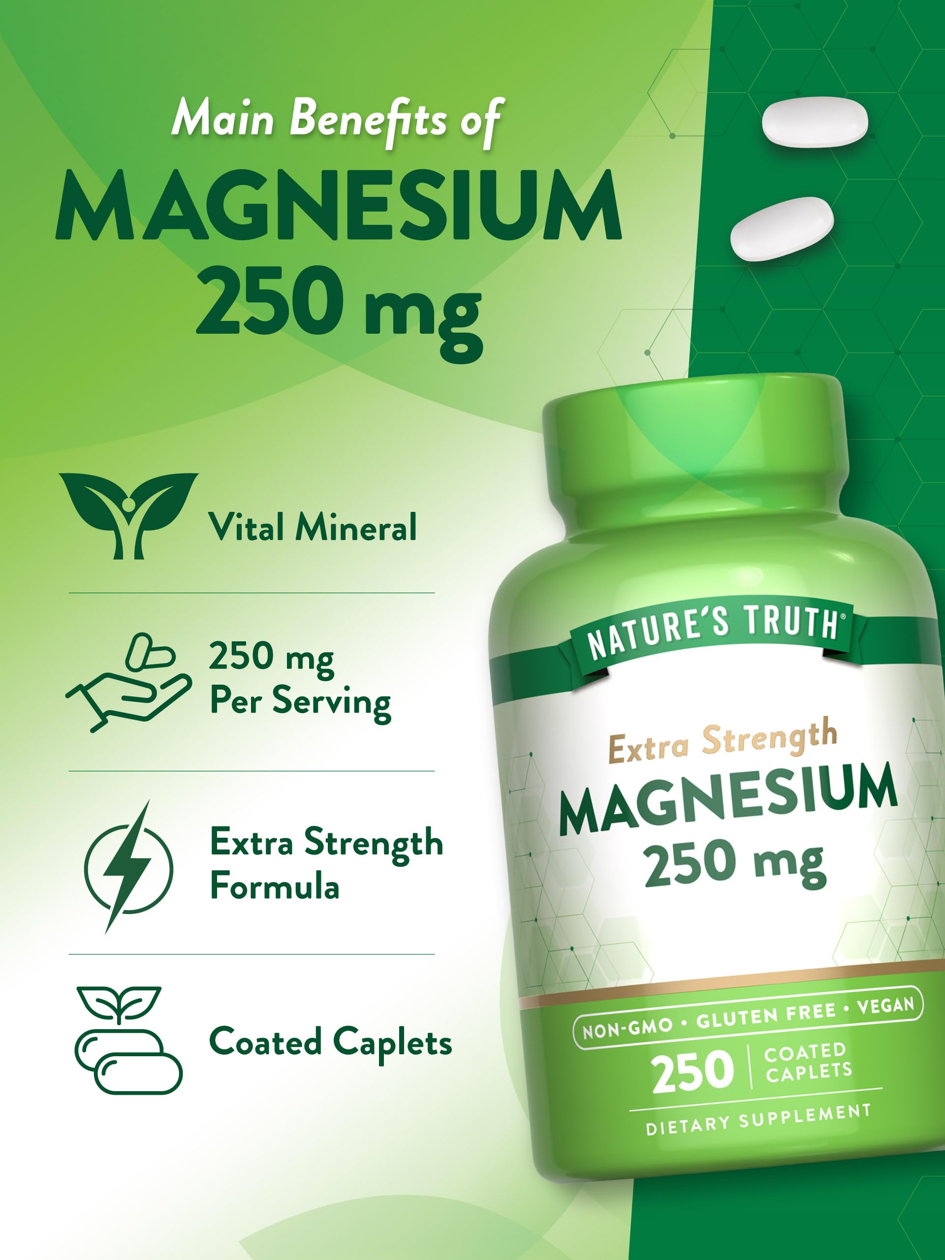 Foto 6 pulgar | Suplemento Nature's Truth Magnesio 250 Mg 250 Cápsulas - Venta Internacional.