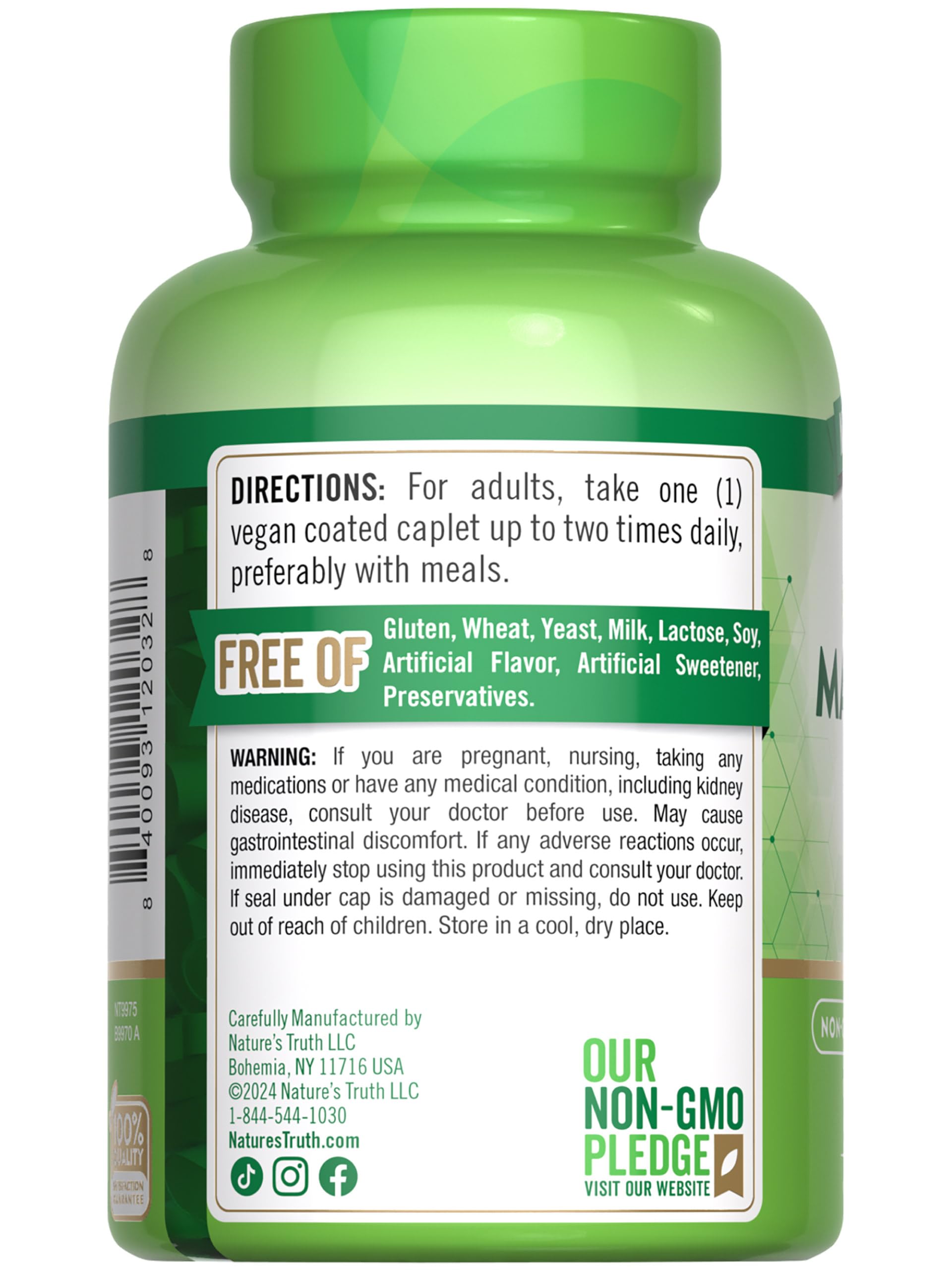 Foto 8 pulgar | Suplemento Nature's Truth Magnesio 250 Mg 250 Cápsulas - Venta Internacional.